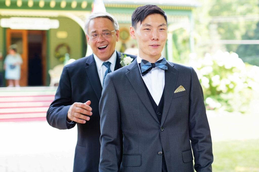 when the father of the groom tease his son