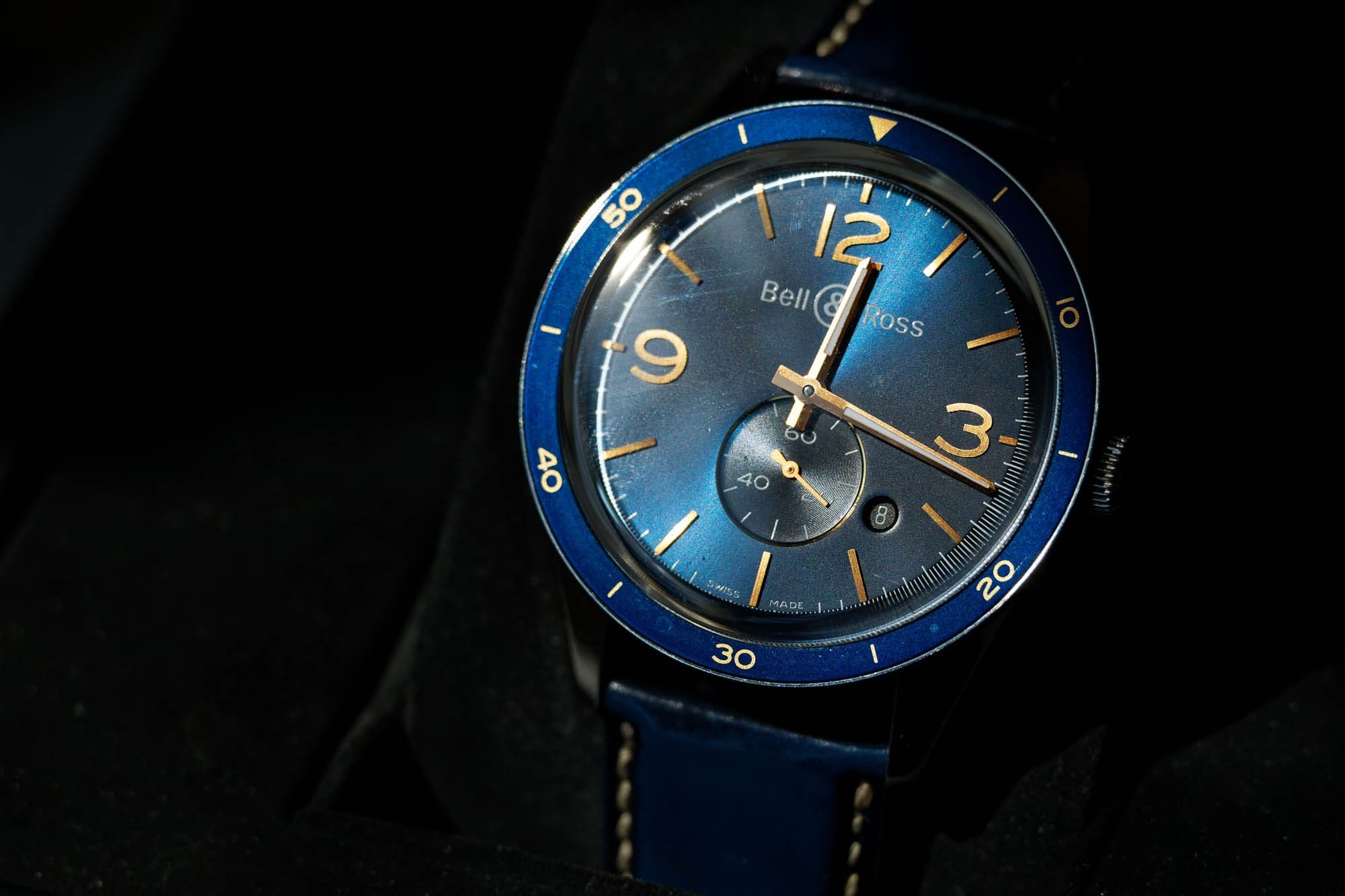 blue bell ross watch for the groom