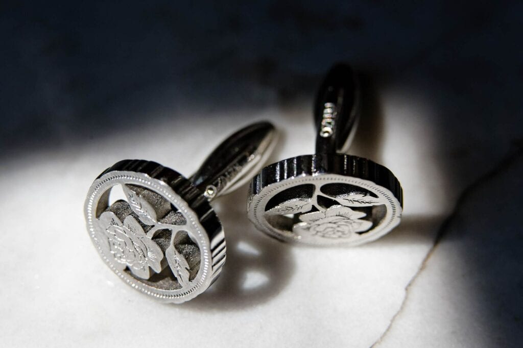 cufflinks with roses