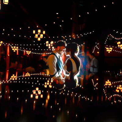 Dramatic Flash Wedding Photography Nicollet Island Pavilion