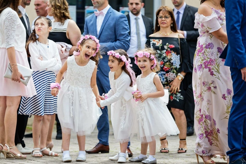 flower girls before the service