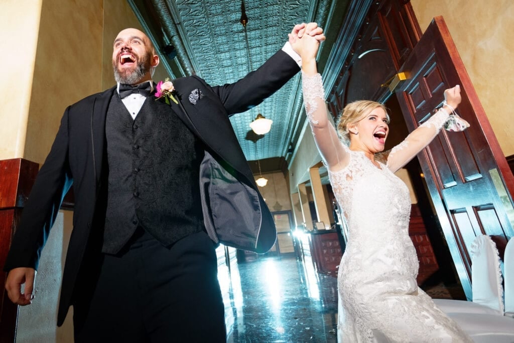 grand entrance bride and groom