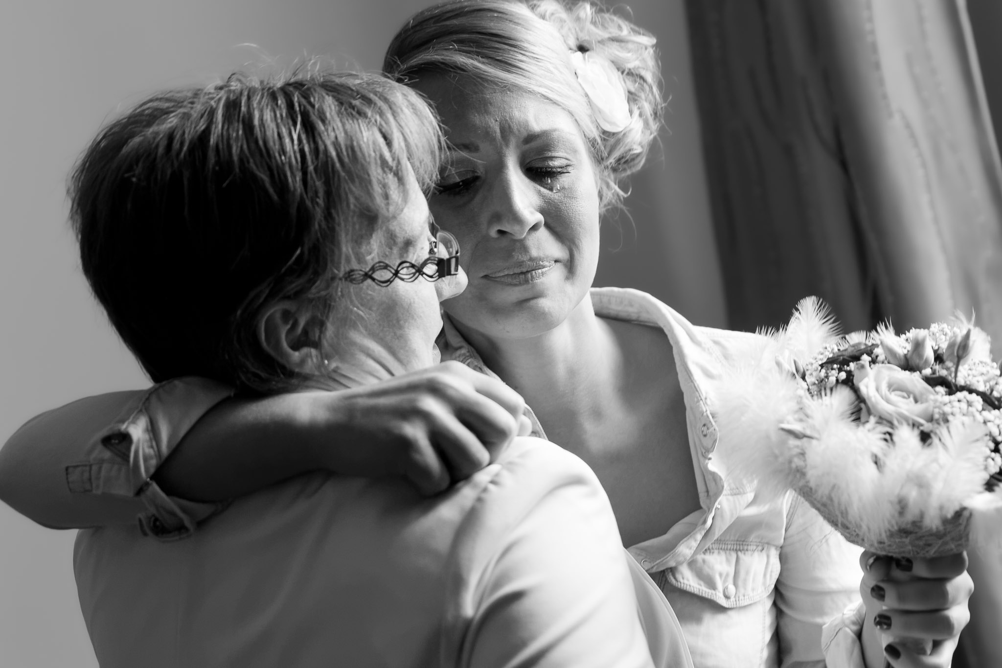 Emotional Mother-Bride Moment During Wedding Preparations