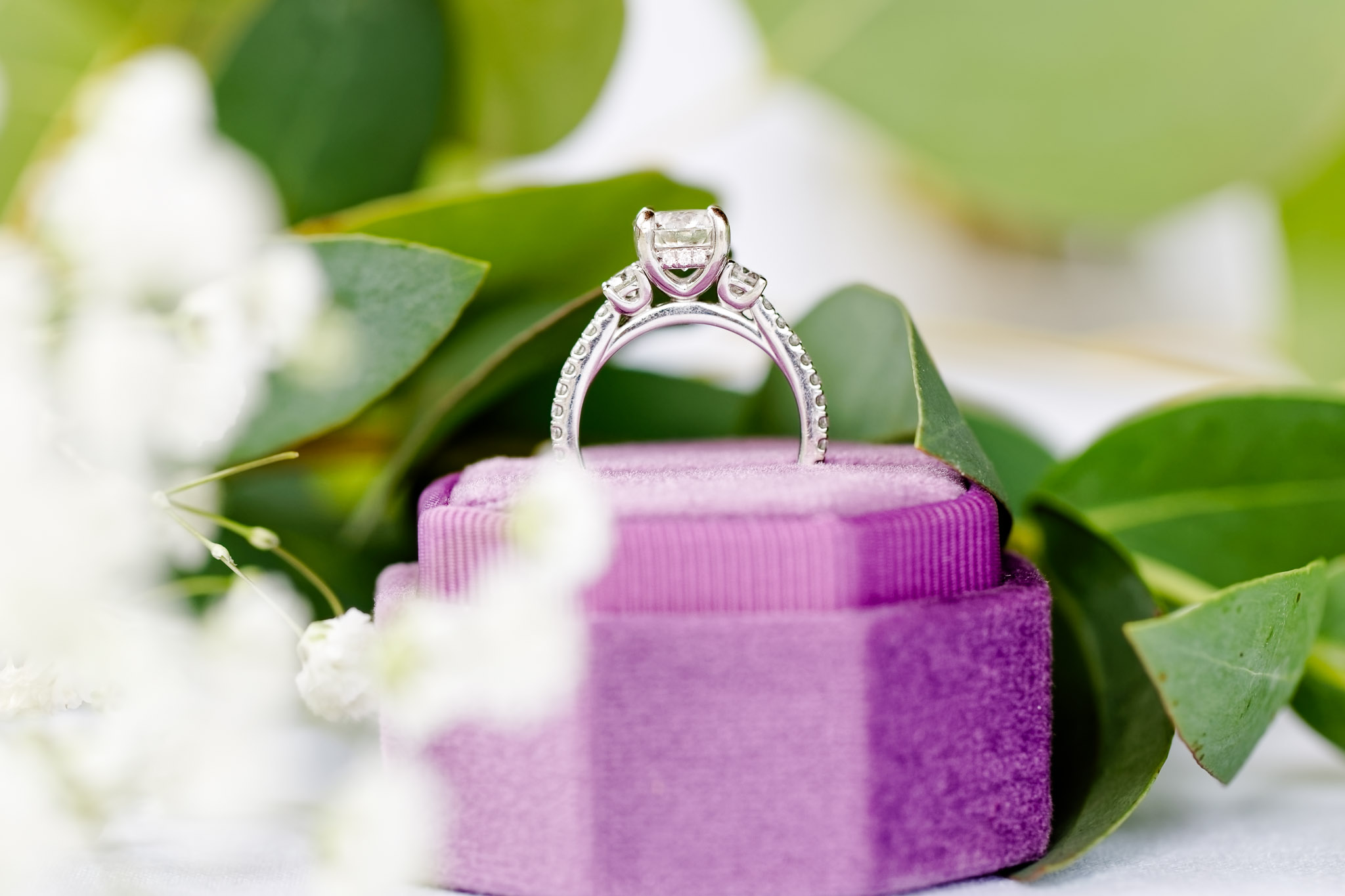 Engagement Ring Details Bearwood Event Barn Byron MN Wedding