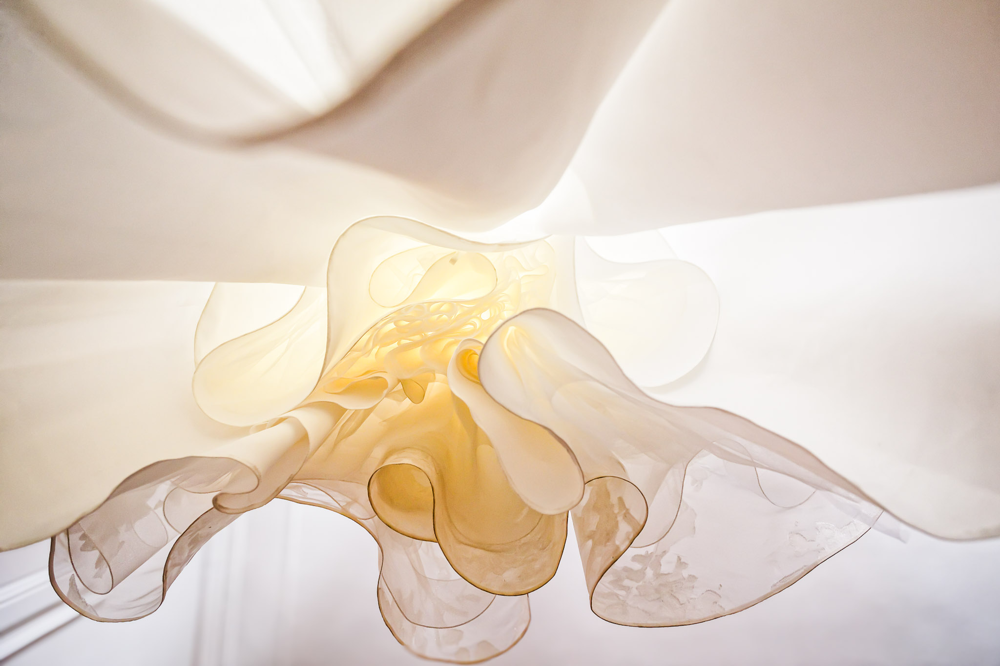 Underneath Wedding Dress View - Bridal Preparation Detail