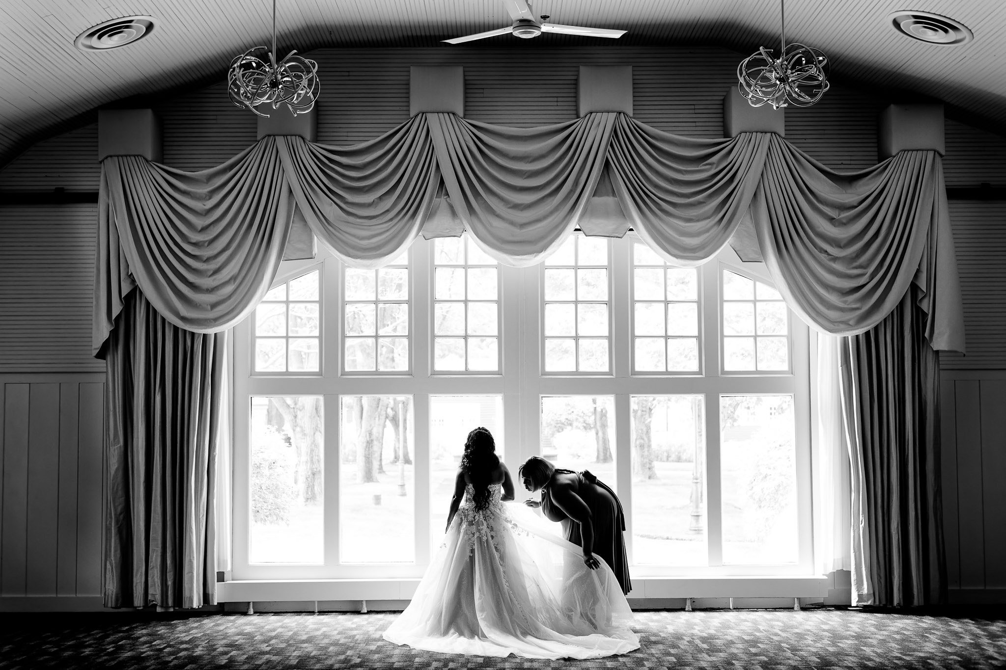 Bride Getting Ready at Heritage Center Brooklyn Center MN