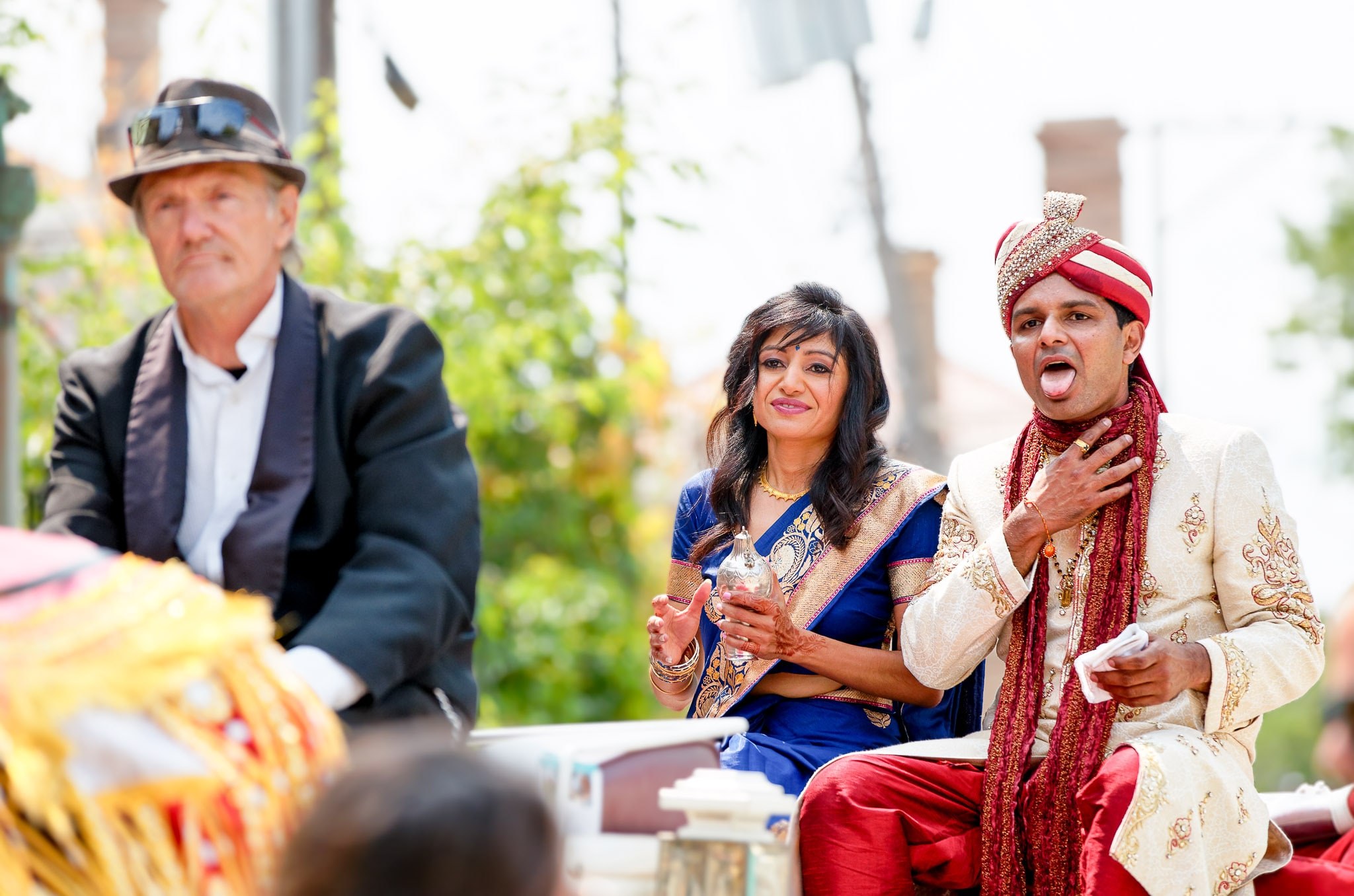 Indian Wedding Groom's Tight Scarf Moment During Baraat