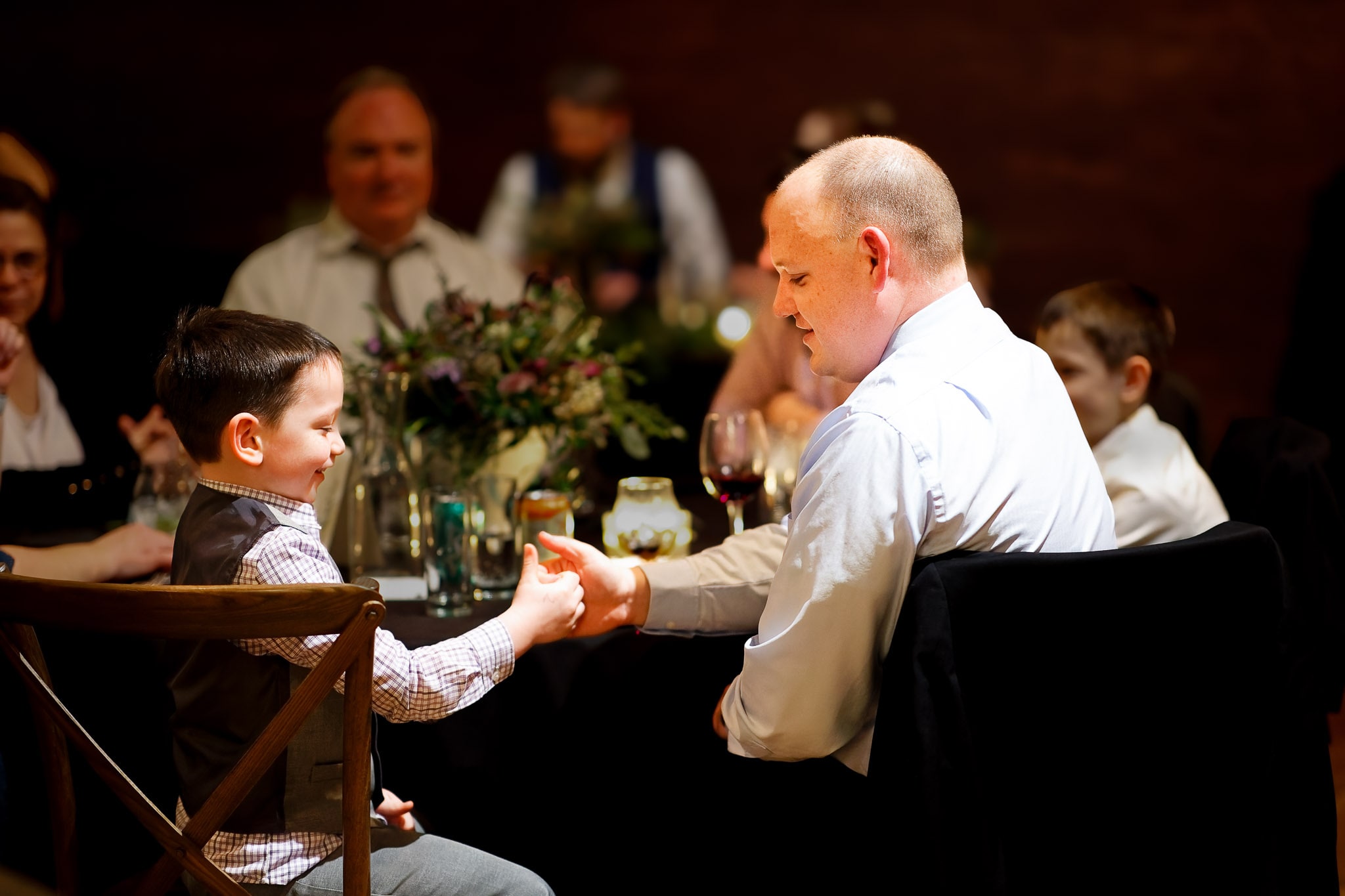 Father Son Thumb Wrestling Minneapolis Wedding Reception