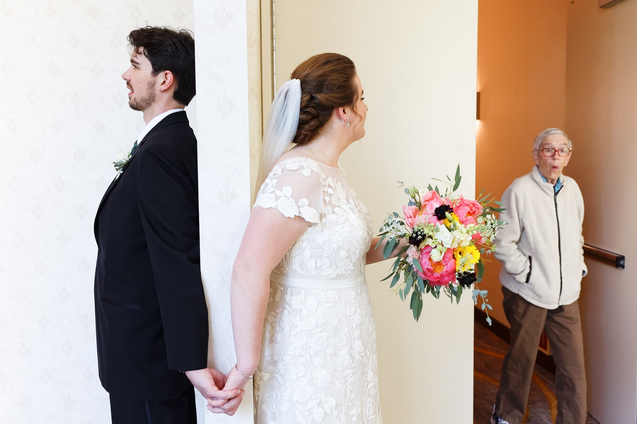 First Look Wedding Photography Rochester Marriott Mayo Clinic