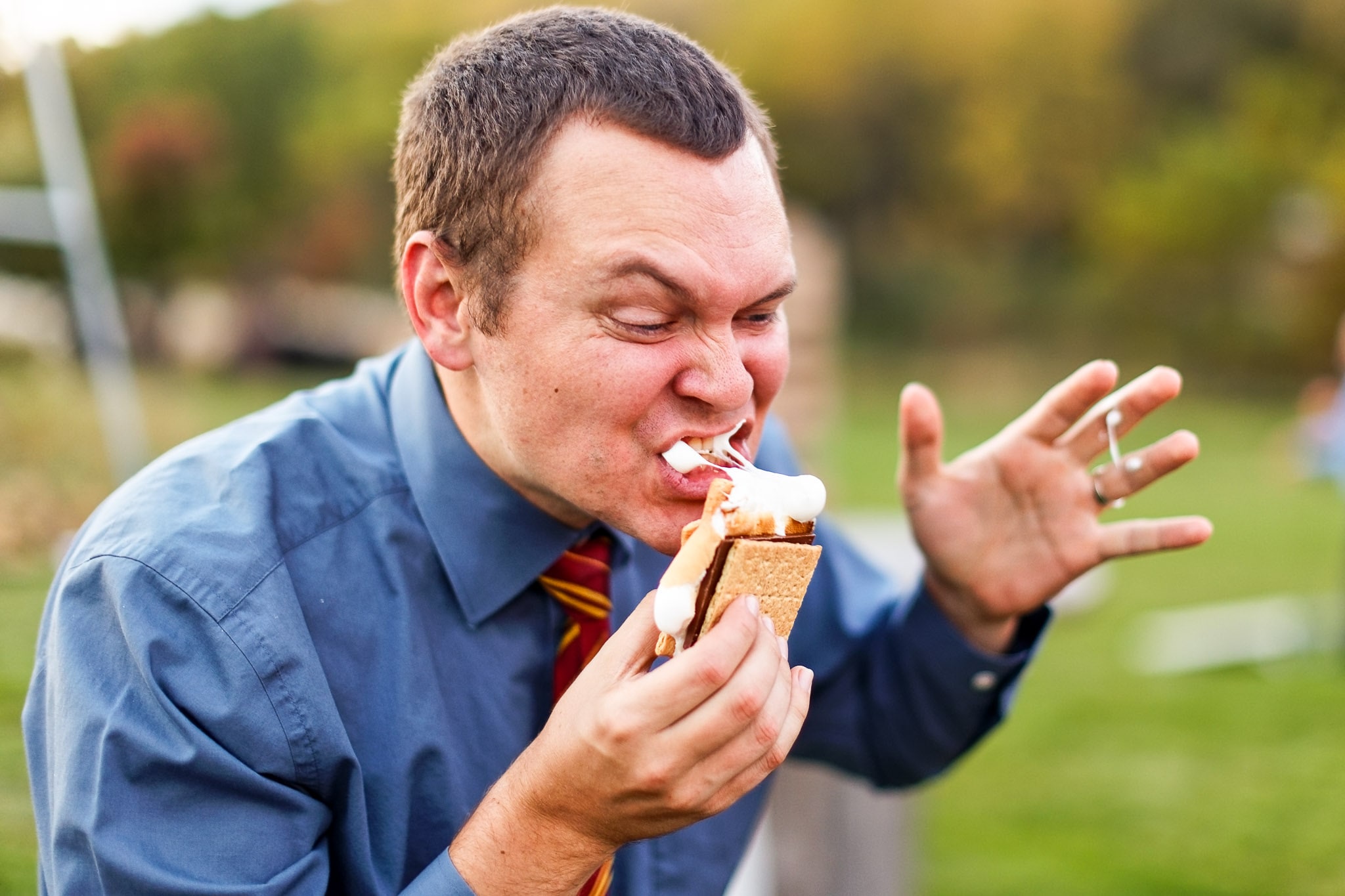 S'mores at Wedding Reception - The Hidden Meadow and Barn LLC
