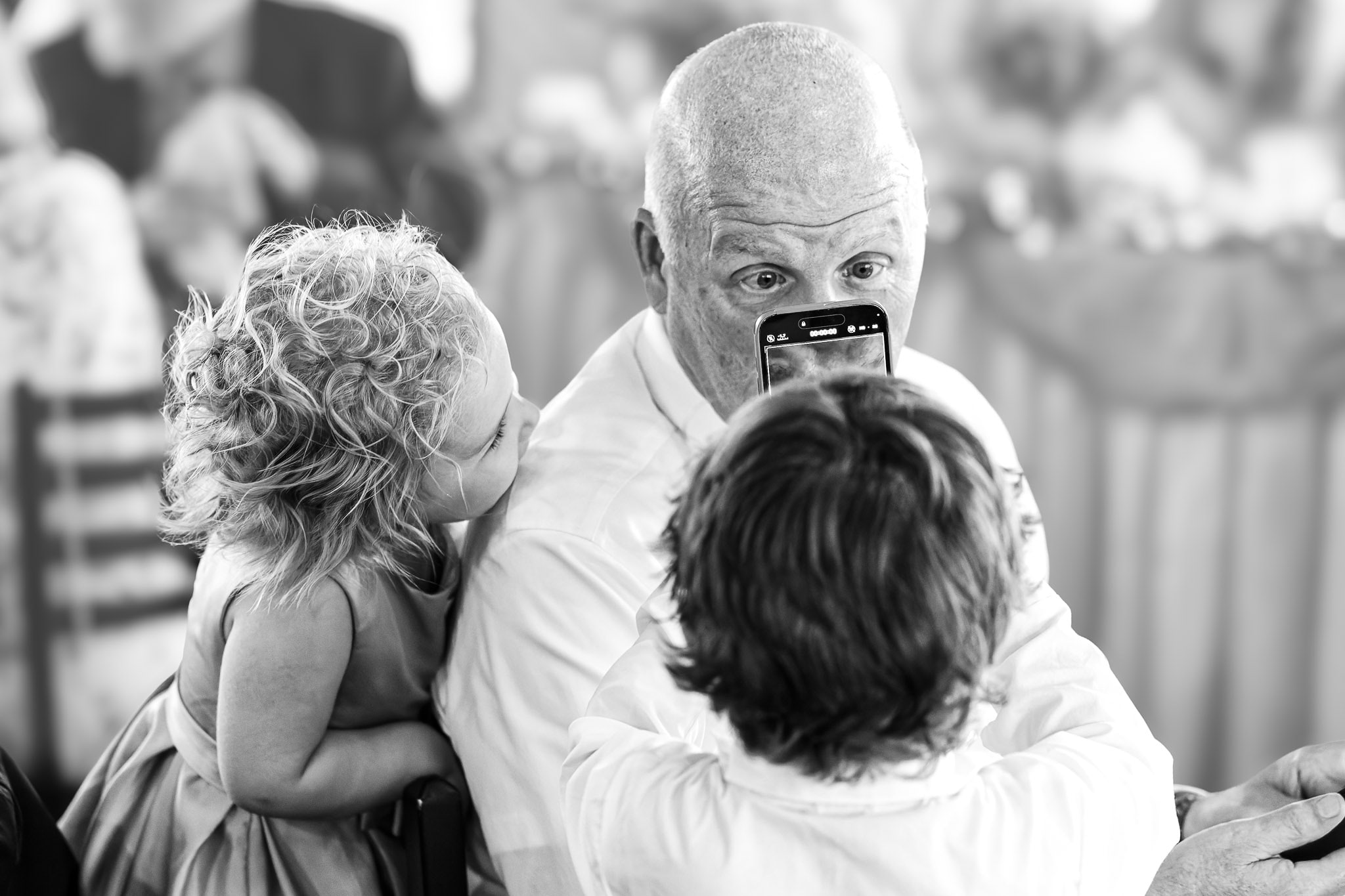 Grandpa and Grandkids Wedding Moment at Welch Village