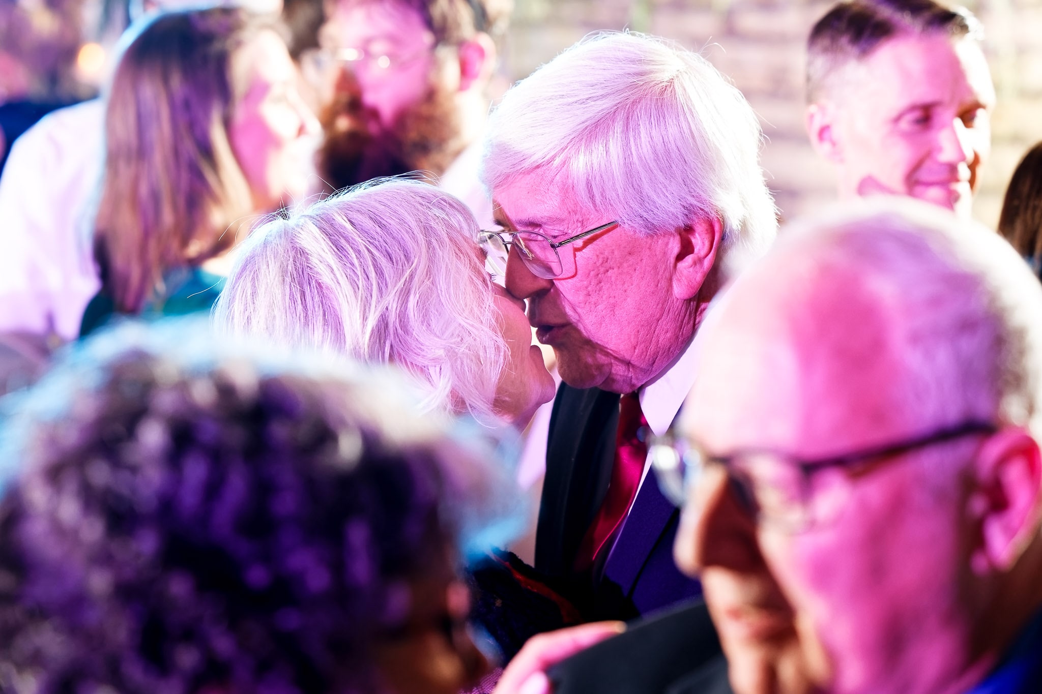 Older Couple Dancing at Mayowood Stone Barn Winter Wedding
