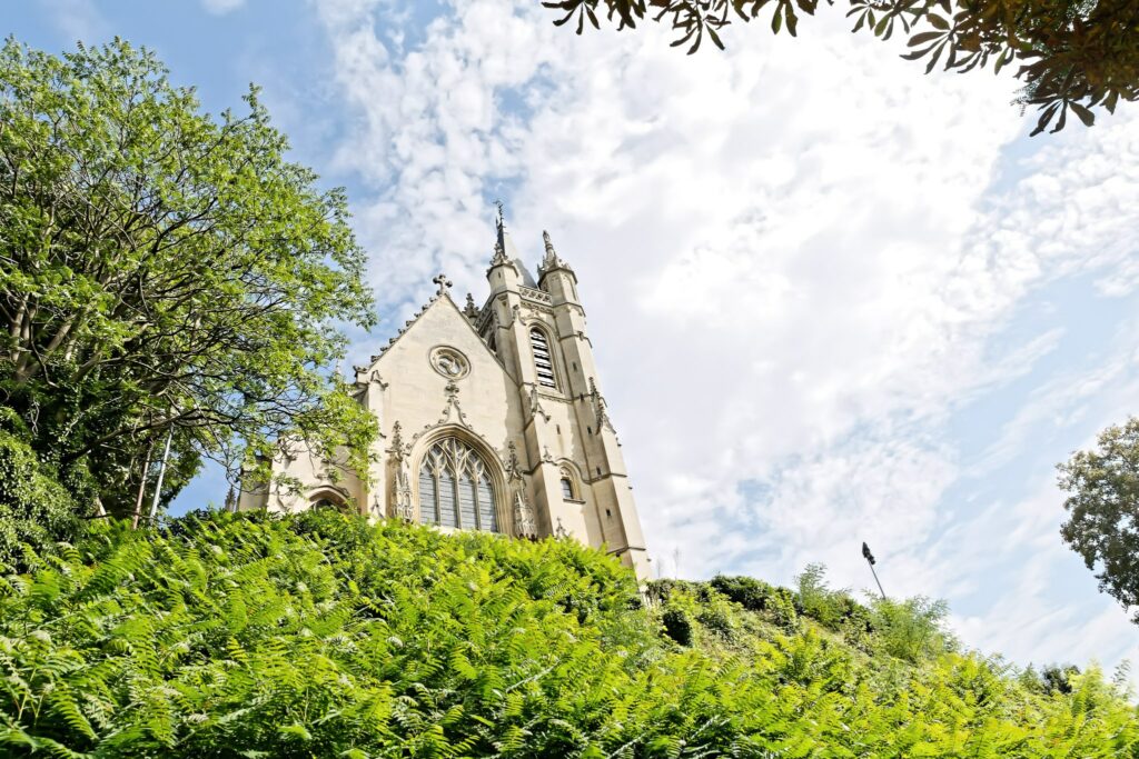 French Gothic Church on Hilltop - Wedding Ceremony Venue