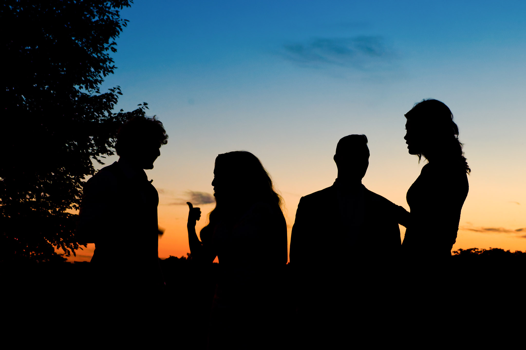 Wedding Sunset Silhouette Photography - Dramatic Evening Light