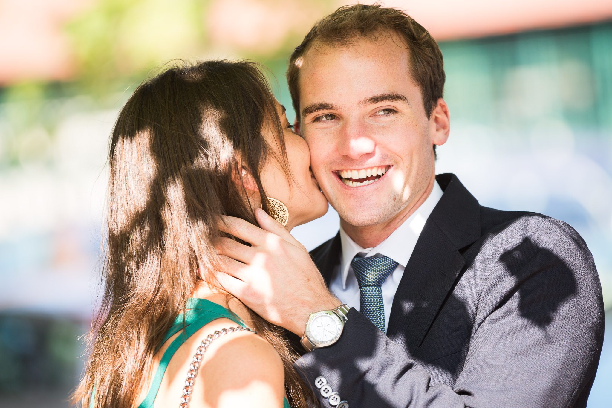 Wedding Guests Celebrating During Cocktail Hour Reception
