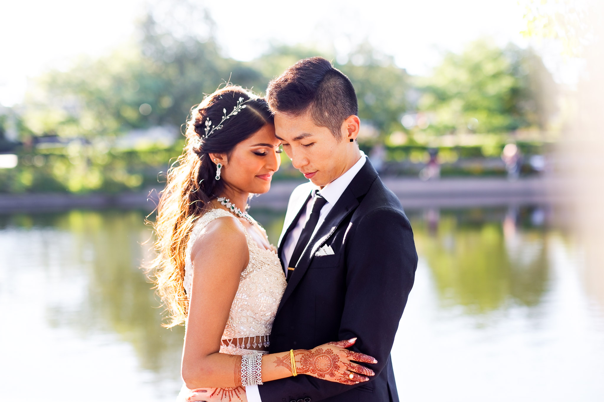 Indian Wedding Portraits at Centennial Lakes Park Bloomington