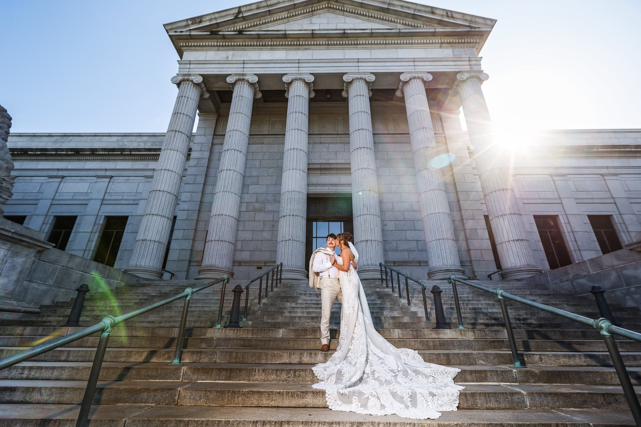 Wedding Portraits at Minneapolis Institute of Arts Steps