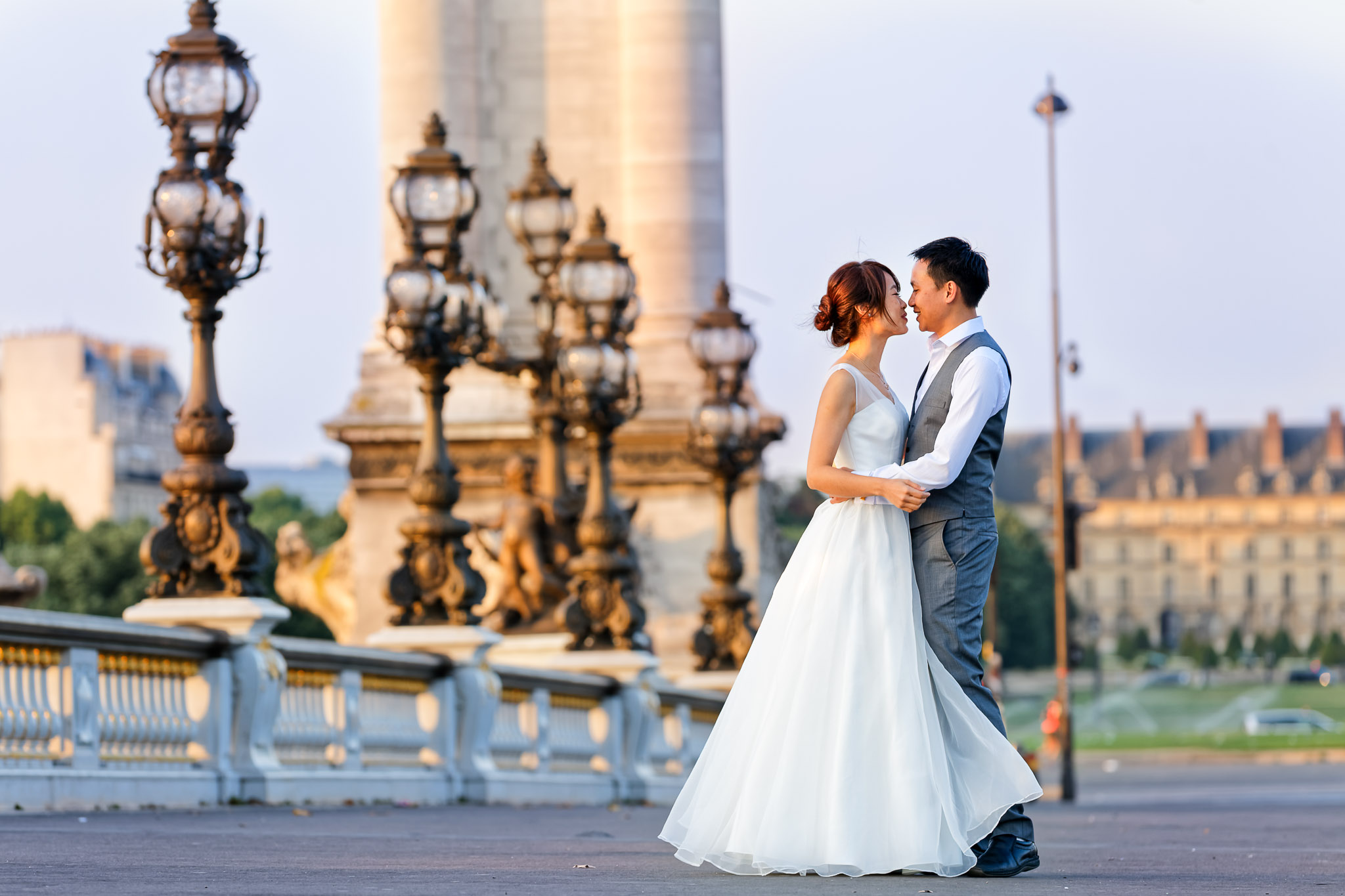 Paris Wedding Photos Pont Alexandre III Bridge Portrait Session