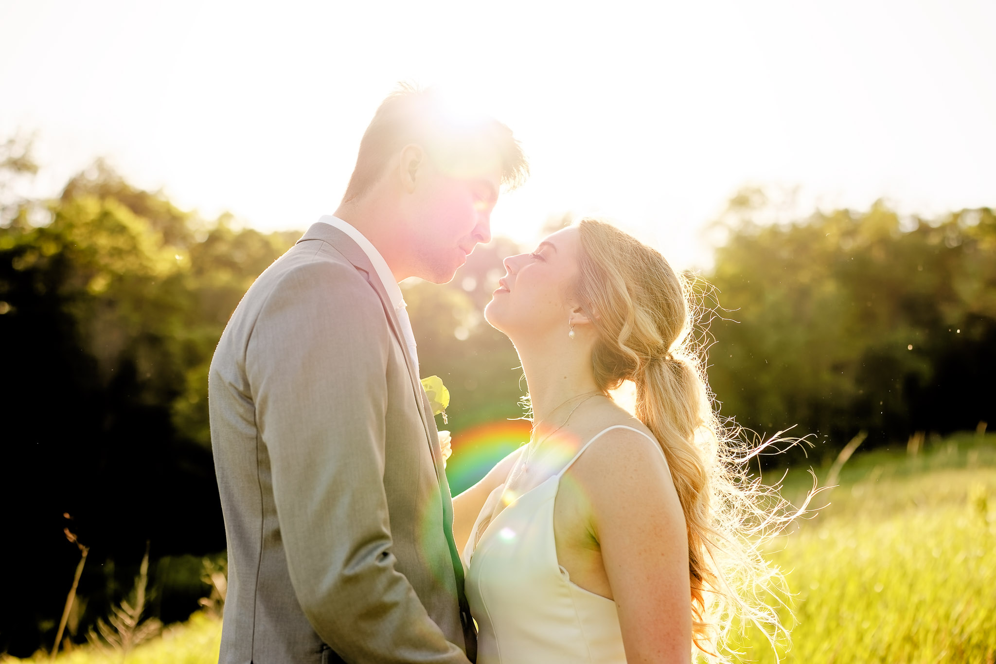 Golden Hour Wedding Portraits Bearwood Event Barn Byron MN