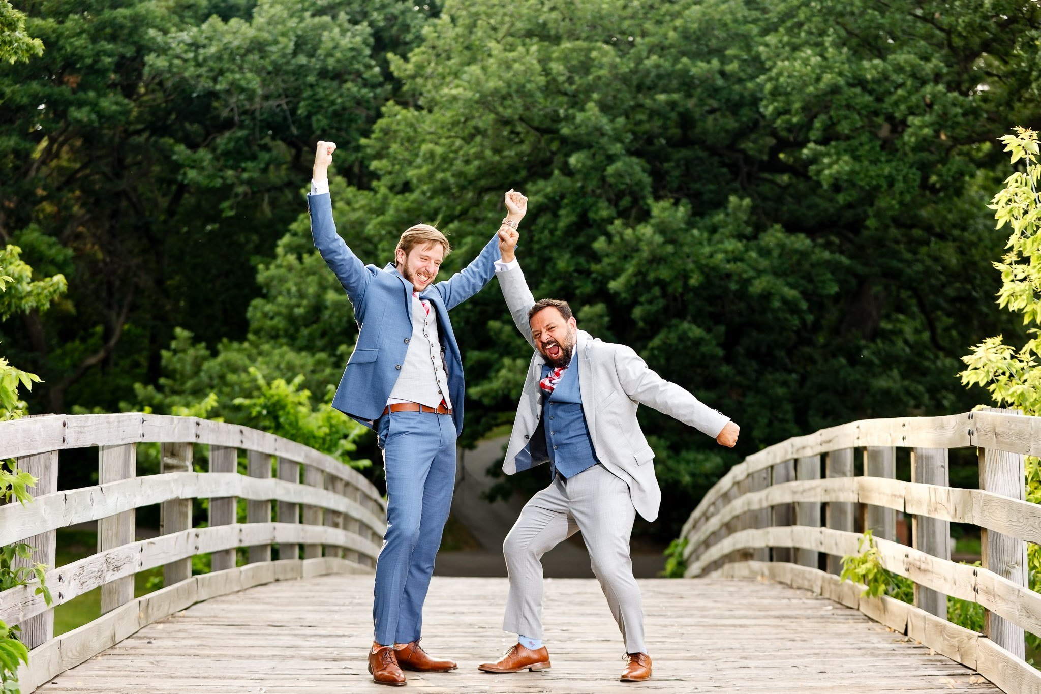 Grooms Celebrate at Theodore Wirth Chalet Minneapolis Wedding