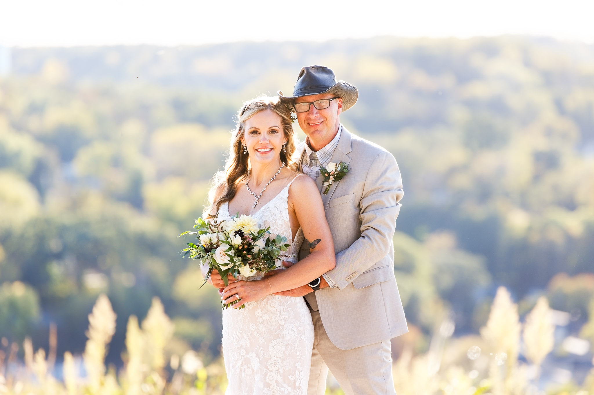Wedding Portraits at Barn Bluff Red Wing Minnesota