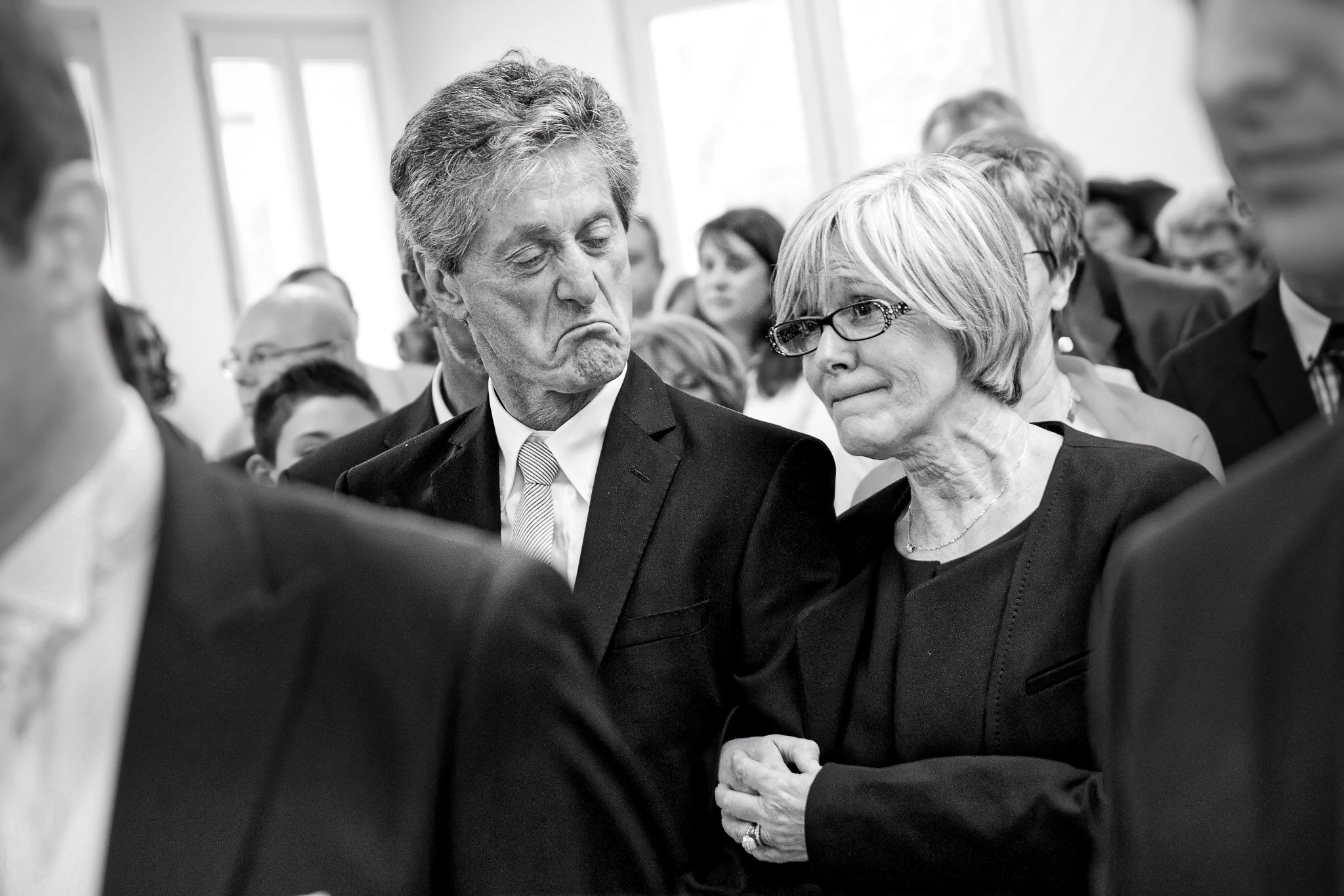 Emotional Parents During City Hall Wedding Ceremony