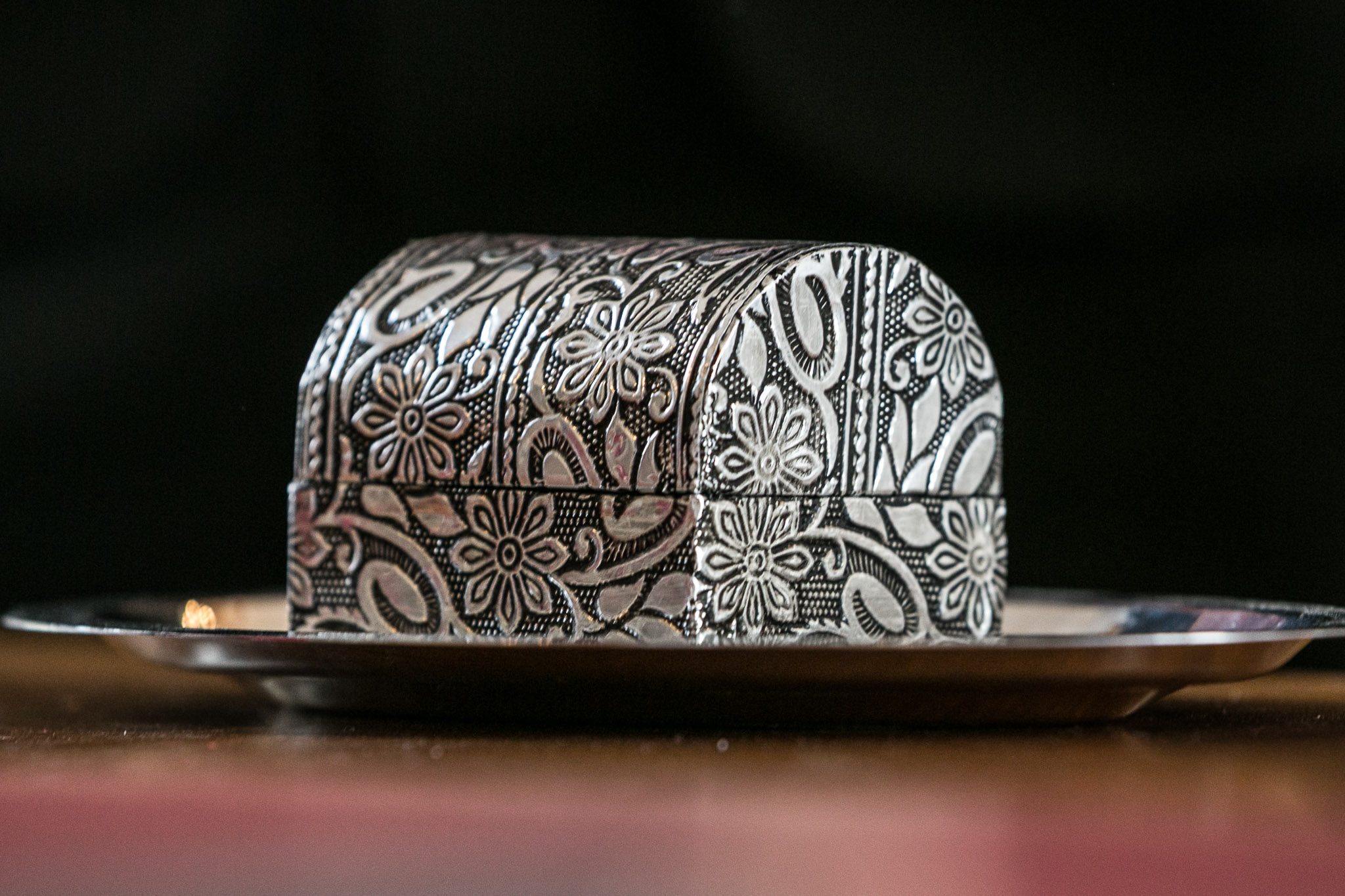 Ornate Wedding Ring Box at Courthouse Ceremony