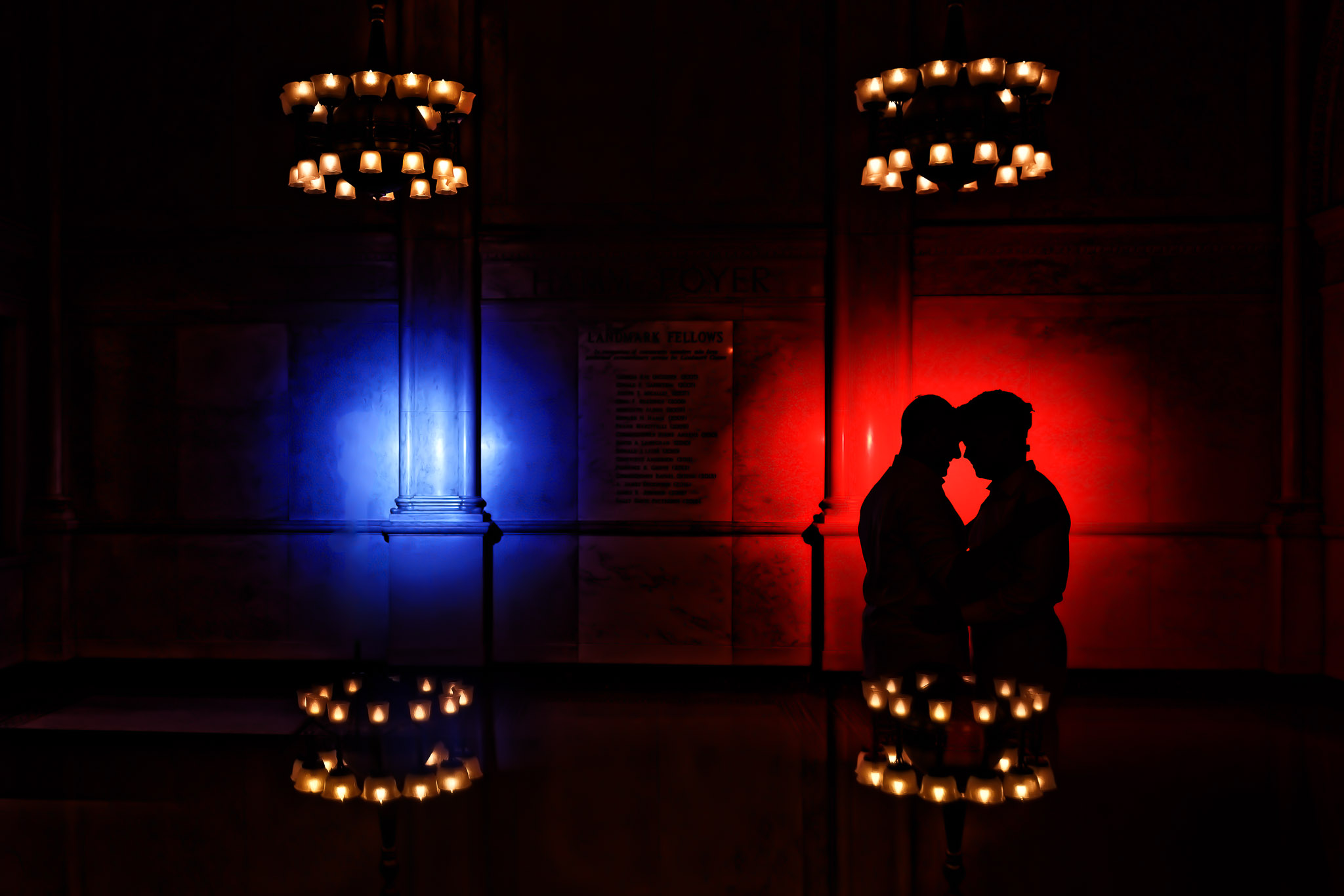 Creative Wedding Silhouette Photography Landmark Center St Paul