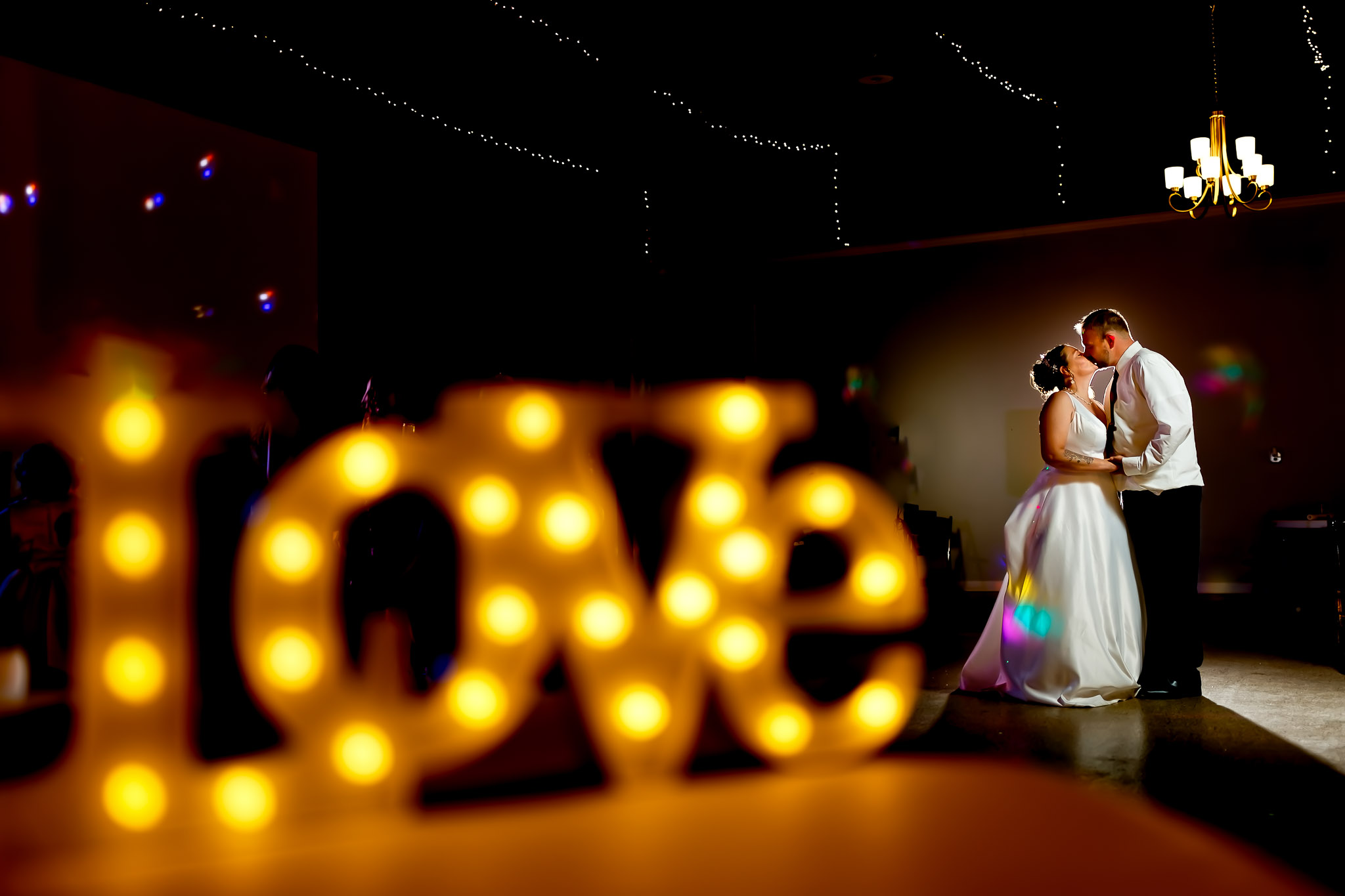 LOVE Sign Wedding Reception Dance - Blue Earth MN