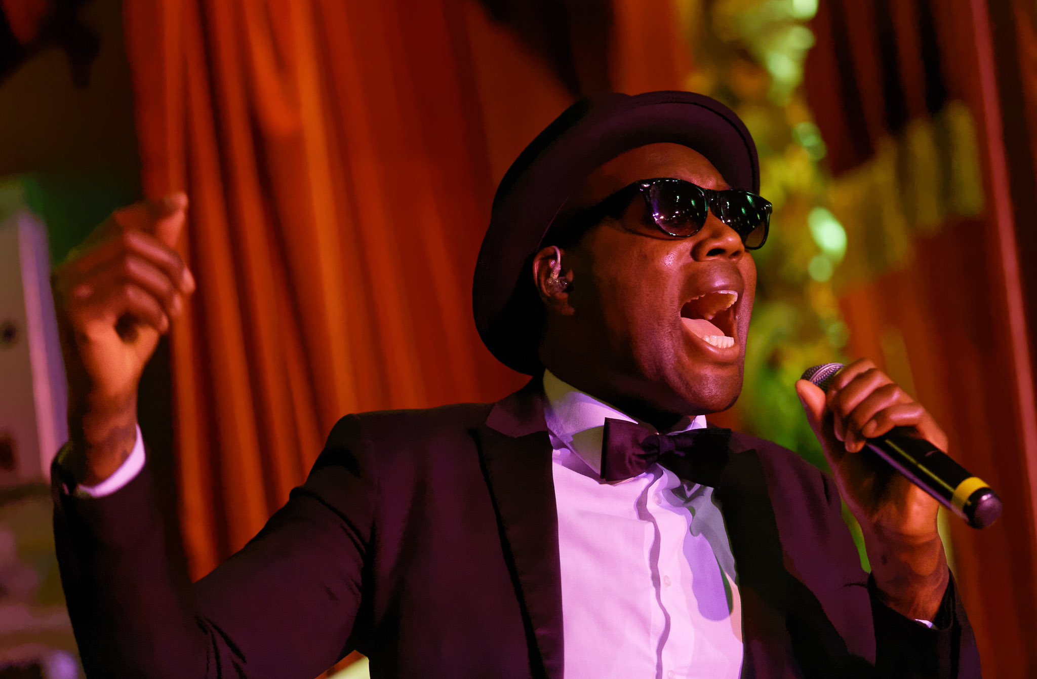 Wedding Singer Performing During Reception Dinner