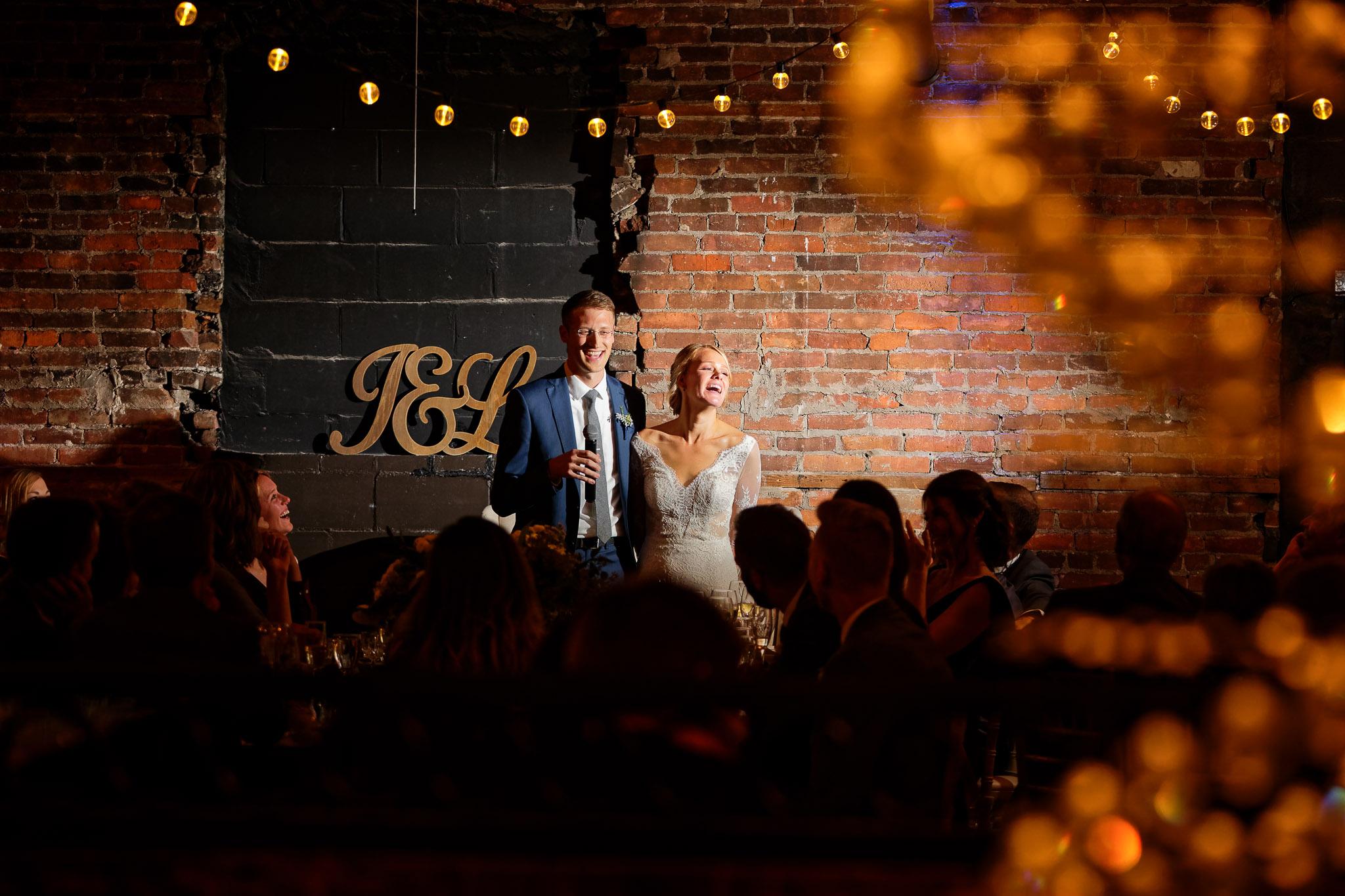 Bride and Groom Welcome Speech at Wedding Reception