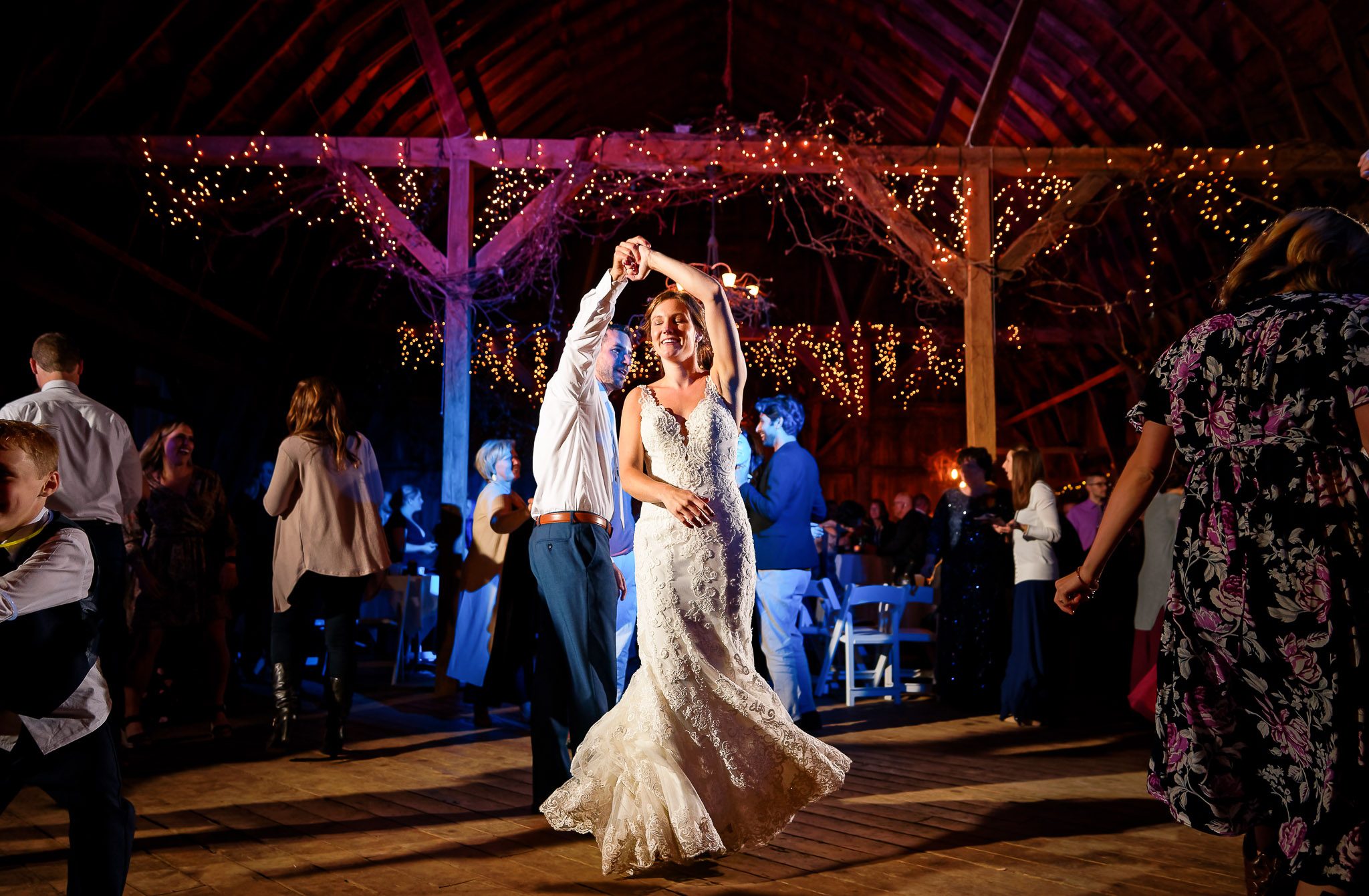 First Dance in Rustic Barn Wedding Reception