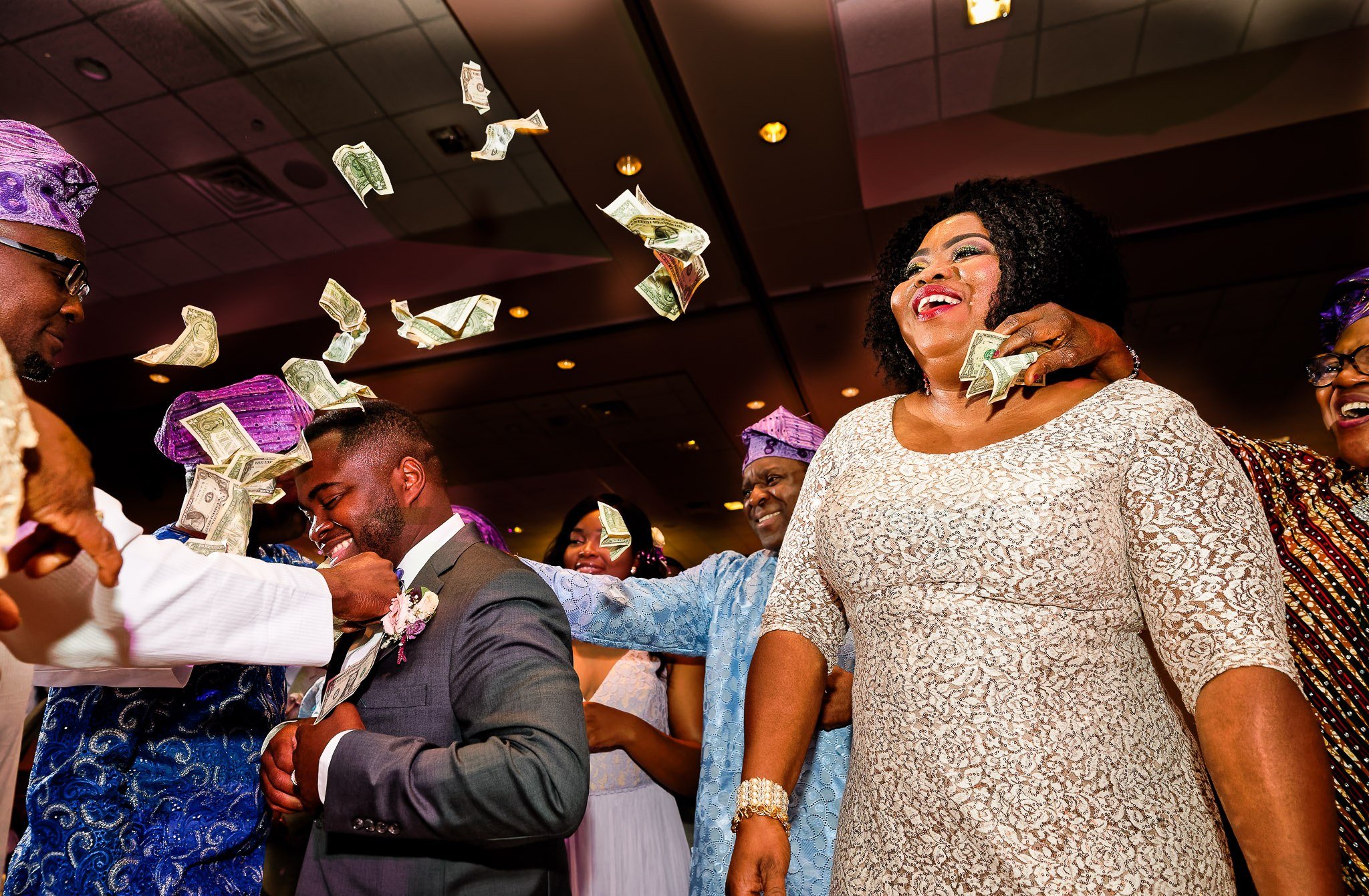 Nigerian Dollar Dance Wedding Tradition at Reception
