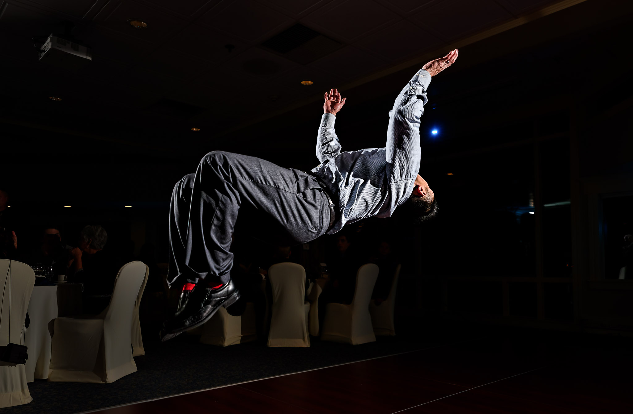 Wedding Guest Performs Acrobatic Flip on Reception Dance Floor