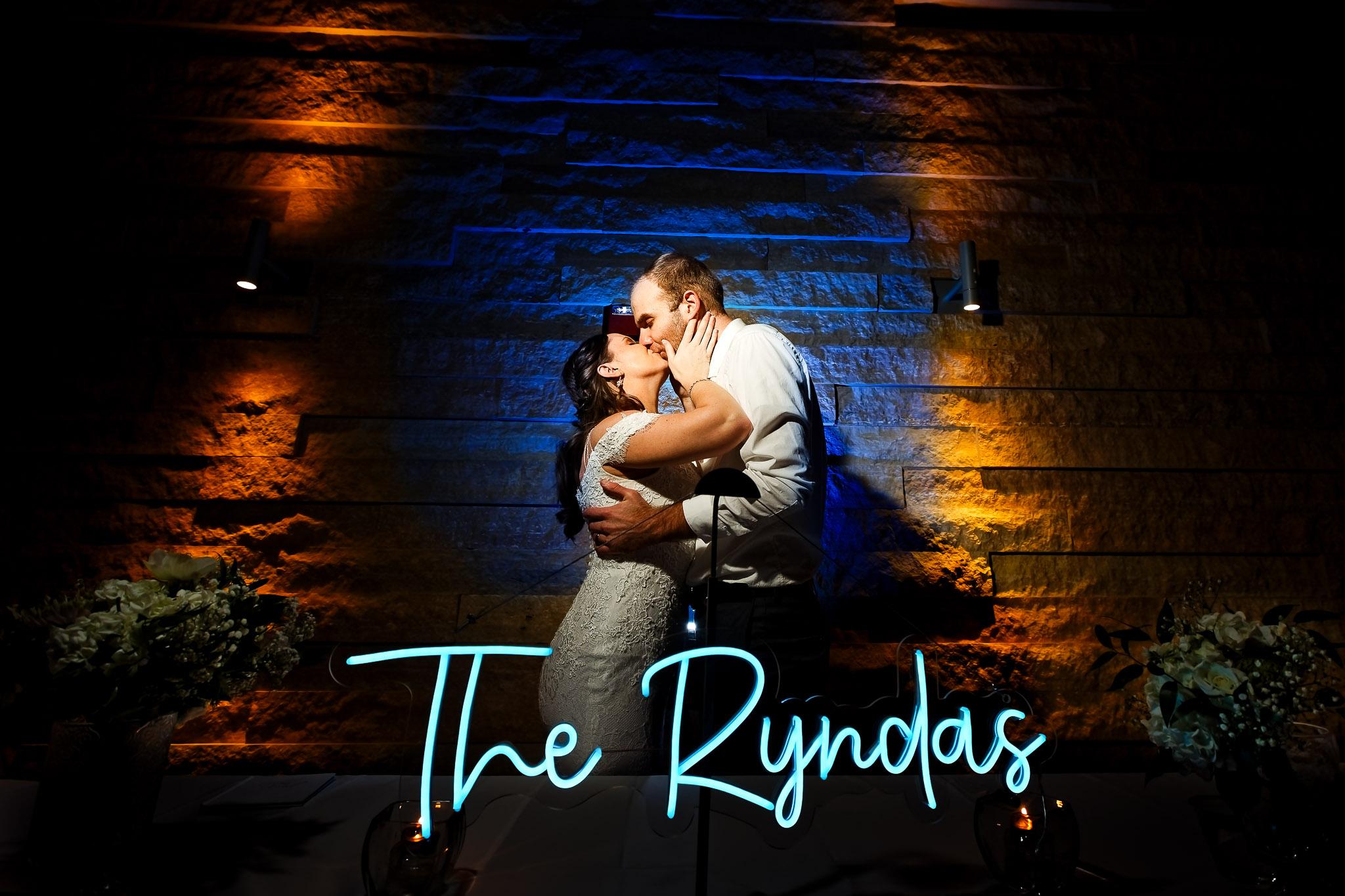 Como Park Wedding Reception with Custom Neon Sign Saint Paul