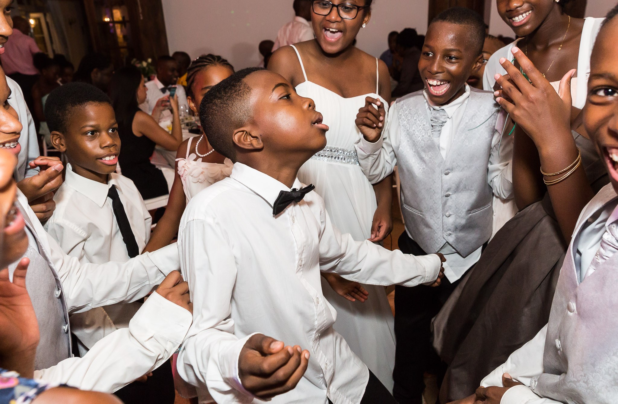 Children Dancing at Wedding Reception Celebration