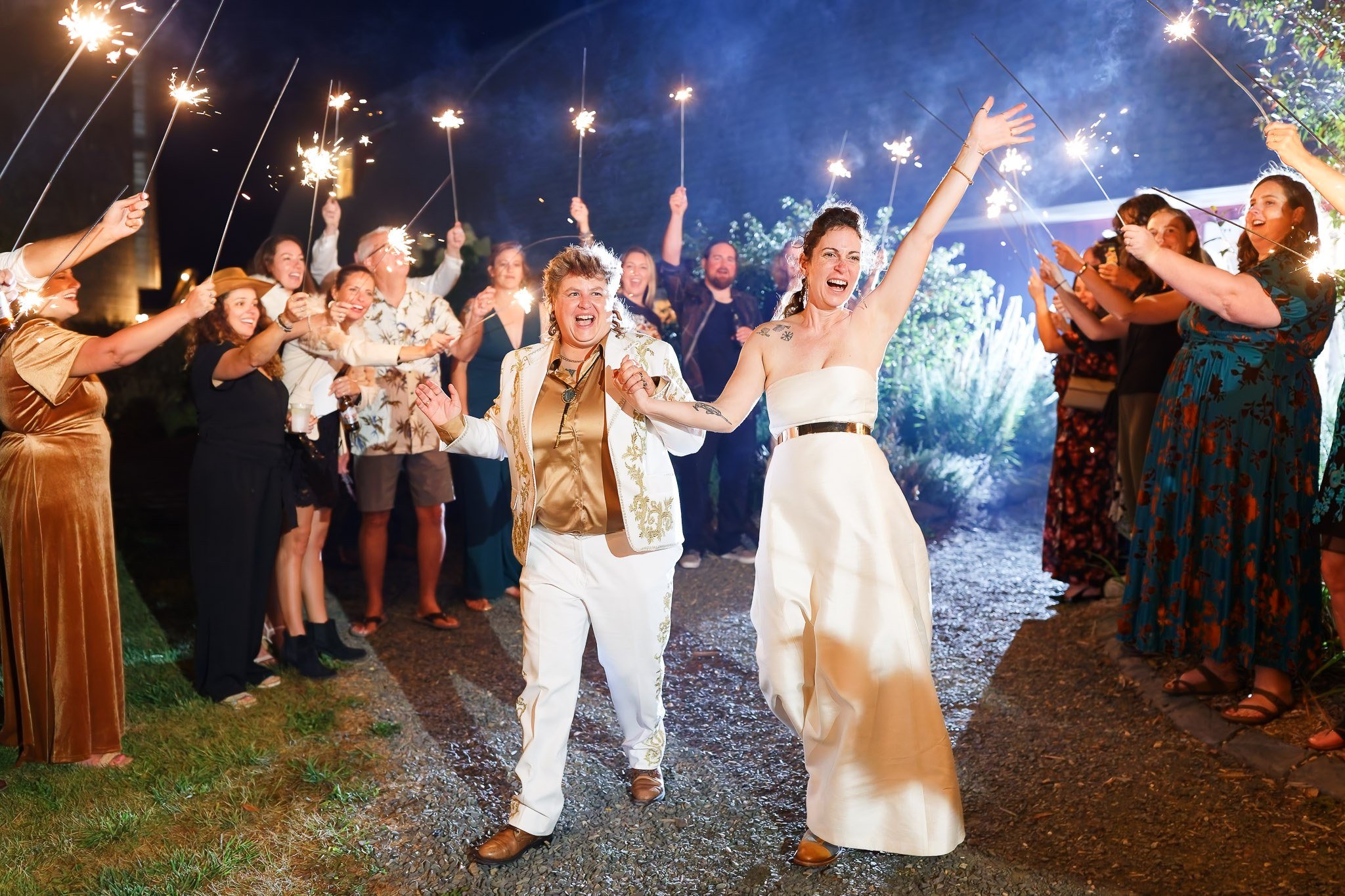 Sparkler Grand Exit - The Barn at Copper Creek Wedding