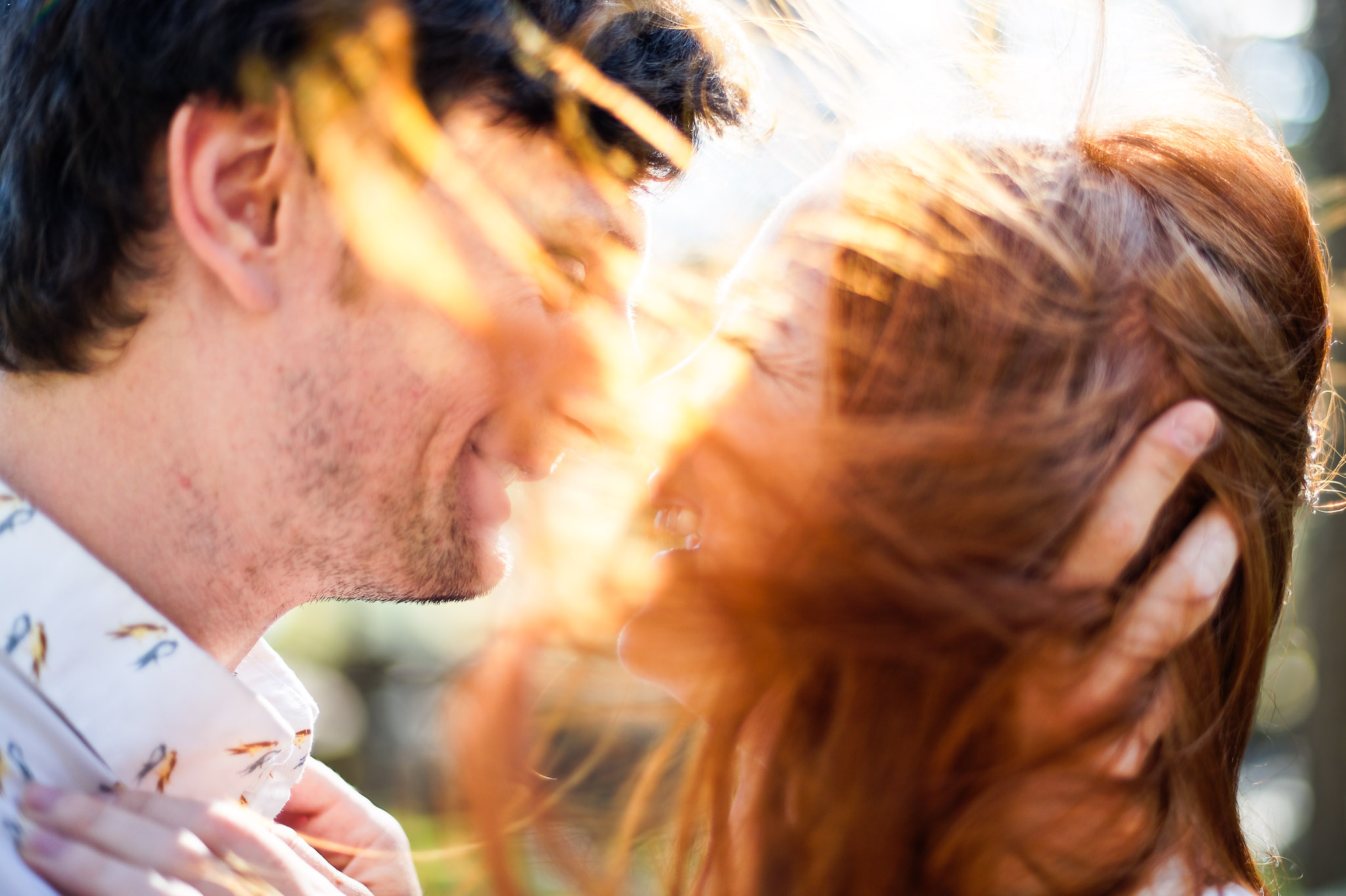 Golden Hour Engagement Photos - Romantic Couple Portrait