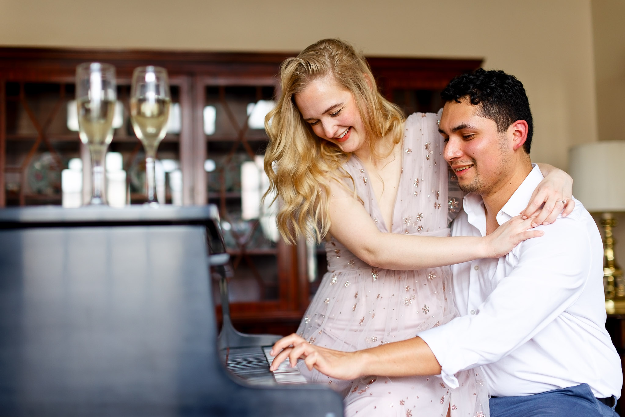 Piano Engagement Photos at Davidson Hotel St Paul Minnesota