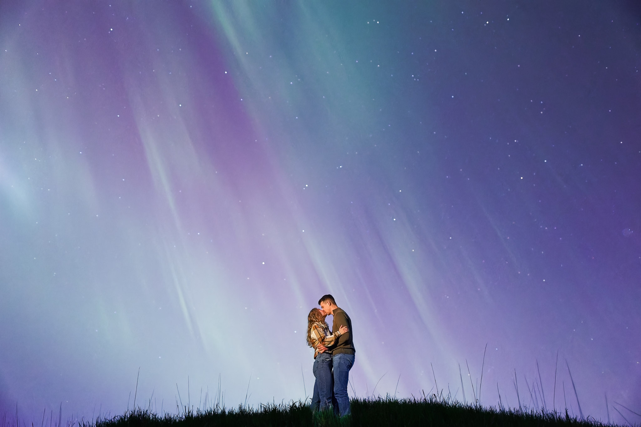 Northern Lights Engagement Session Rochester Minnesota