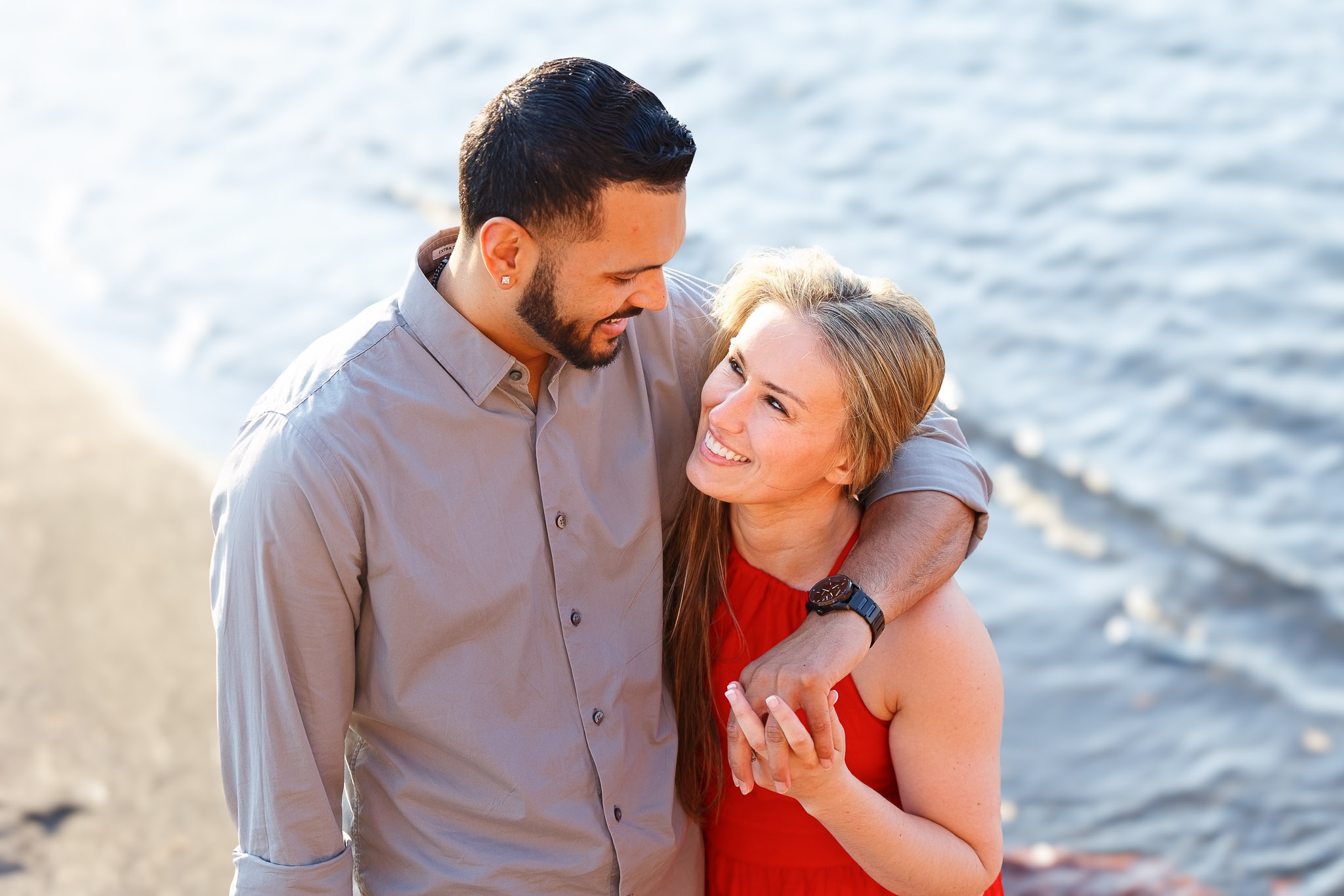 Black Beach Engagement Session - Silver Bay Minnesota Photograph