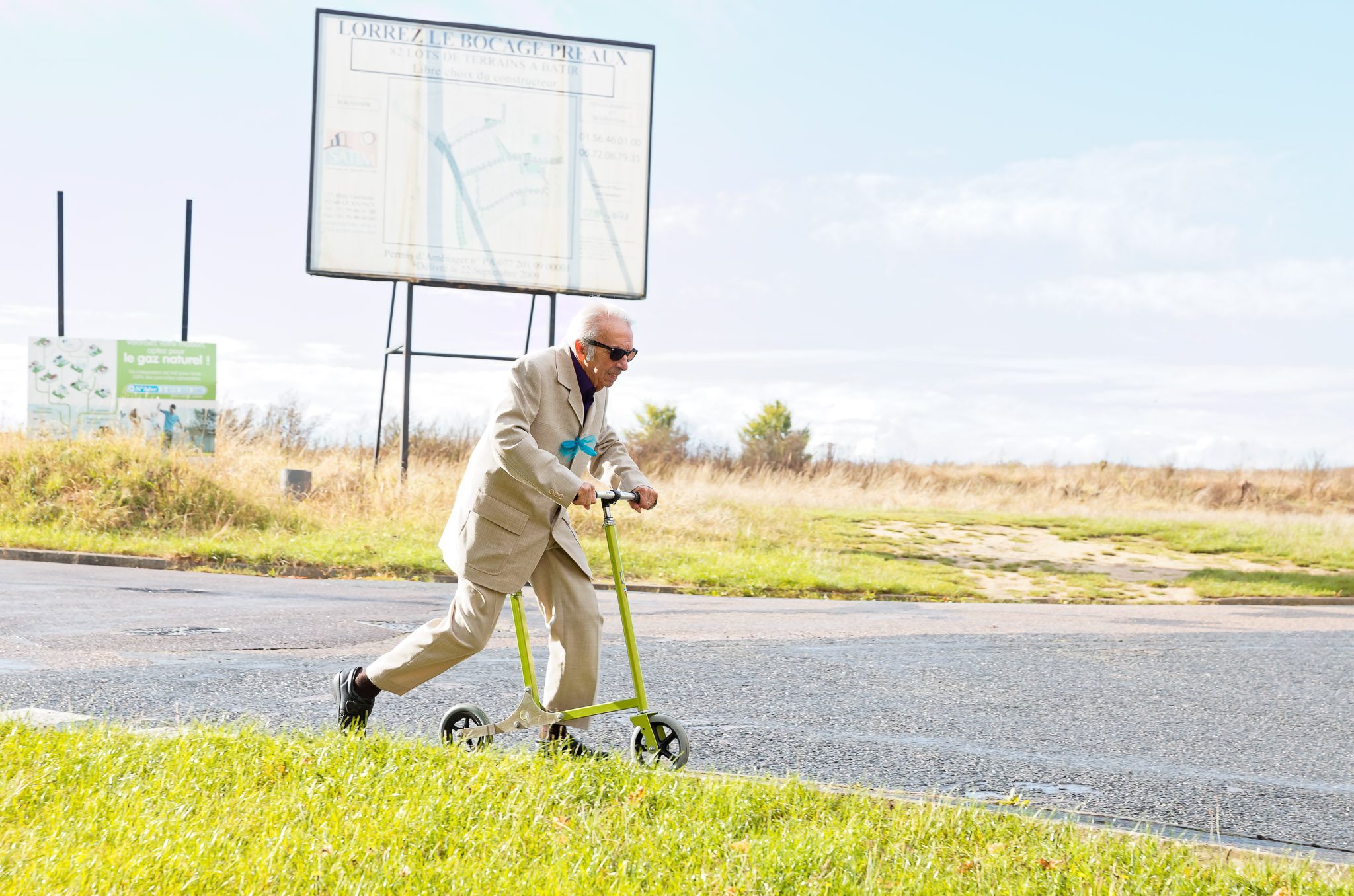 Grandfather Scootering at Wedding - Funny Wedding Moment