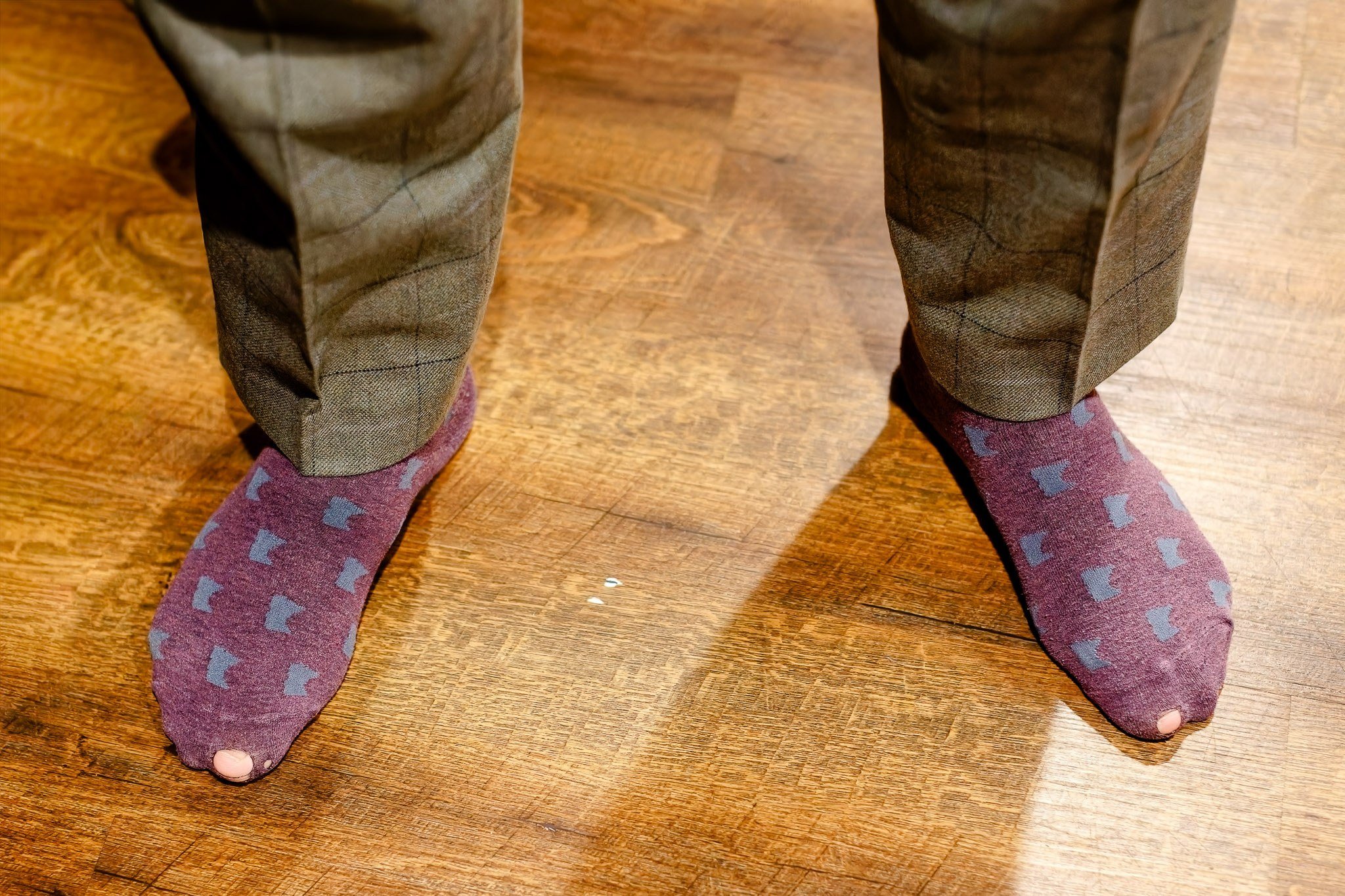 Groom's Wedding Socks Have Holes - Minneapolis Wedding Photo