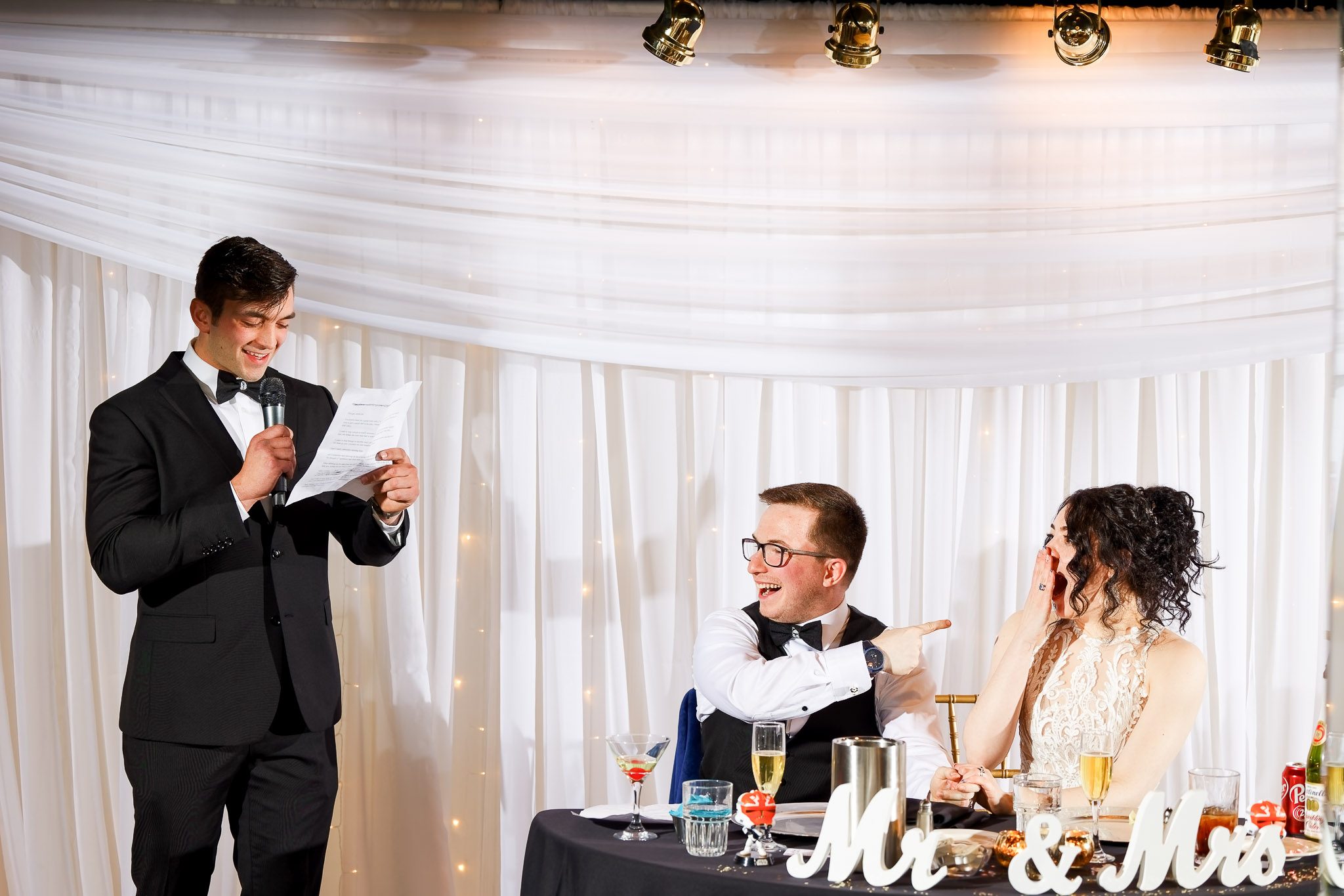 Funny Wedding Toast Moment at Chanhassen Dinner Theatre