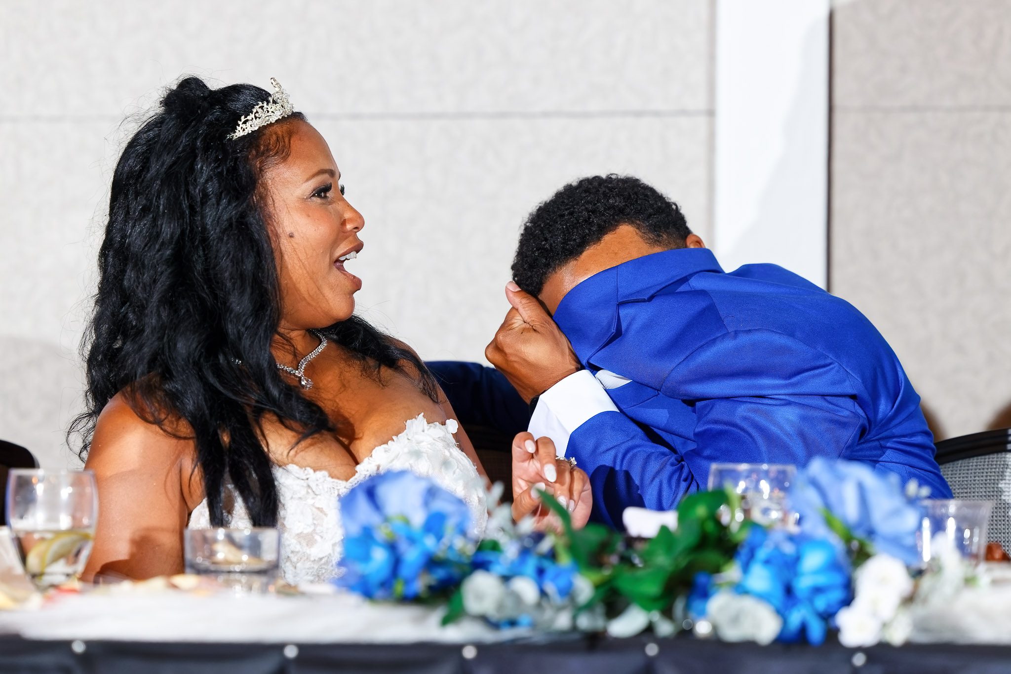 Groom's Embarrassed Reaction During Best Man Wedding Speech