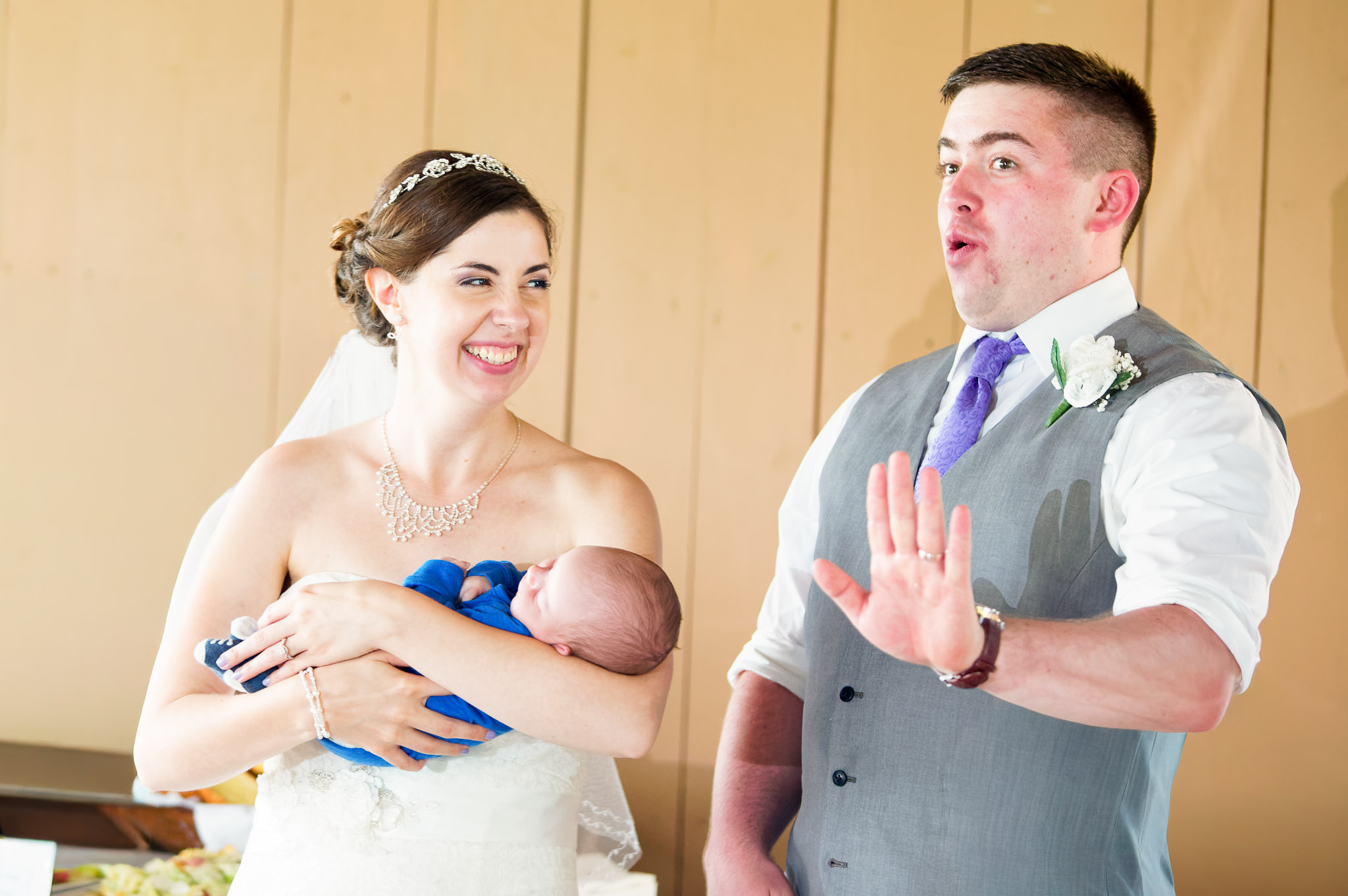 Groom Refuses to Hold Baby During Wedding Reception