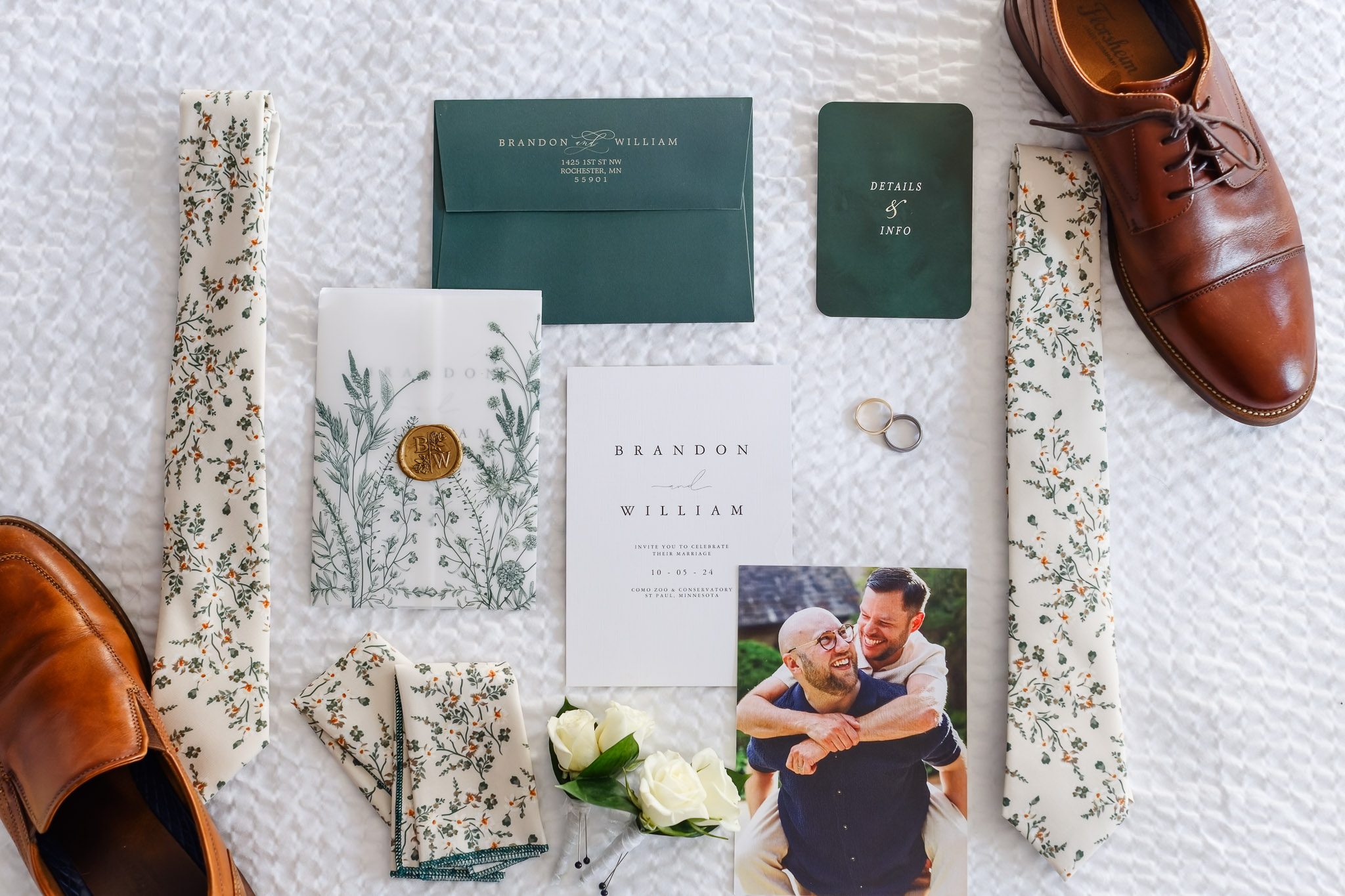 Gay Wedding Invitation Suite Como Park Saint Paul Minnesota