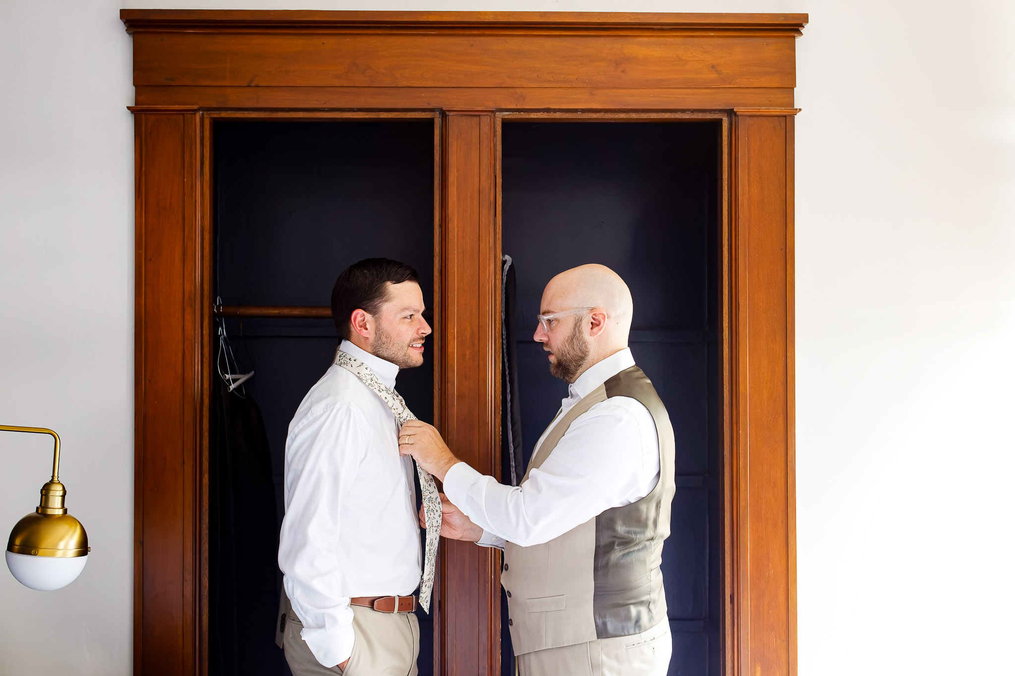 Gay Grooms Getting Ready - Como Park Wedding Saint Paul MN