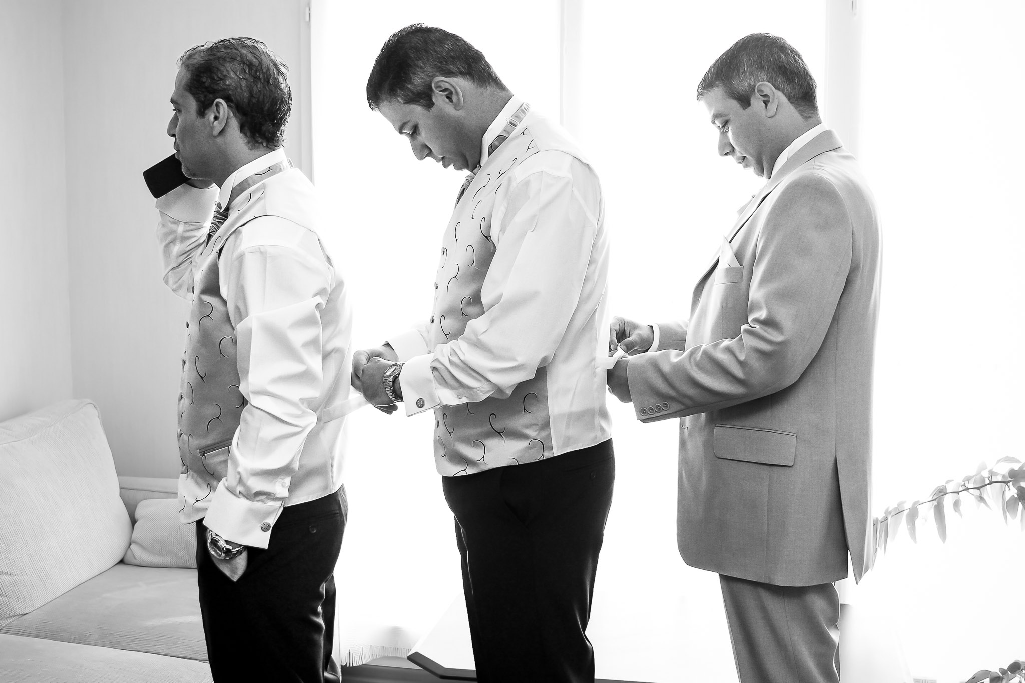 Three Brothers Getting Ready - Groom Wedding Preparation