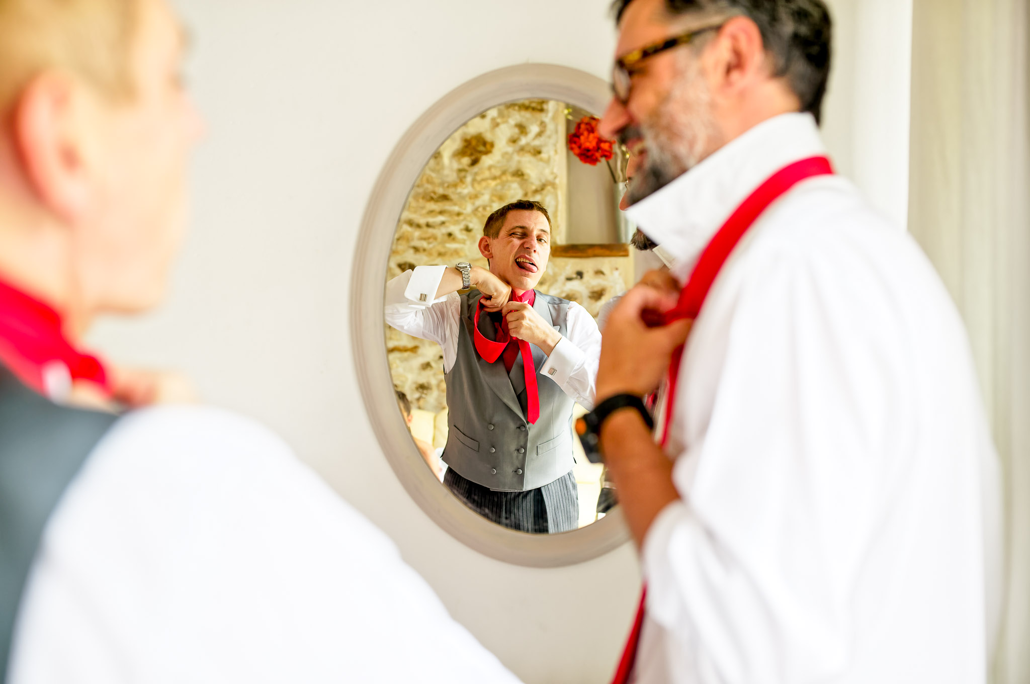 Groom Getting Ready for Church Wedding Ceremony